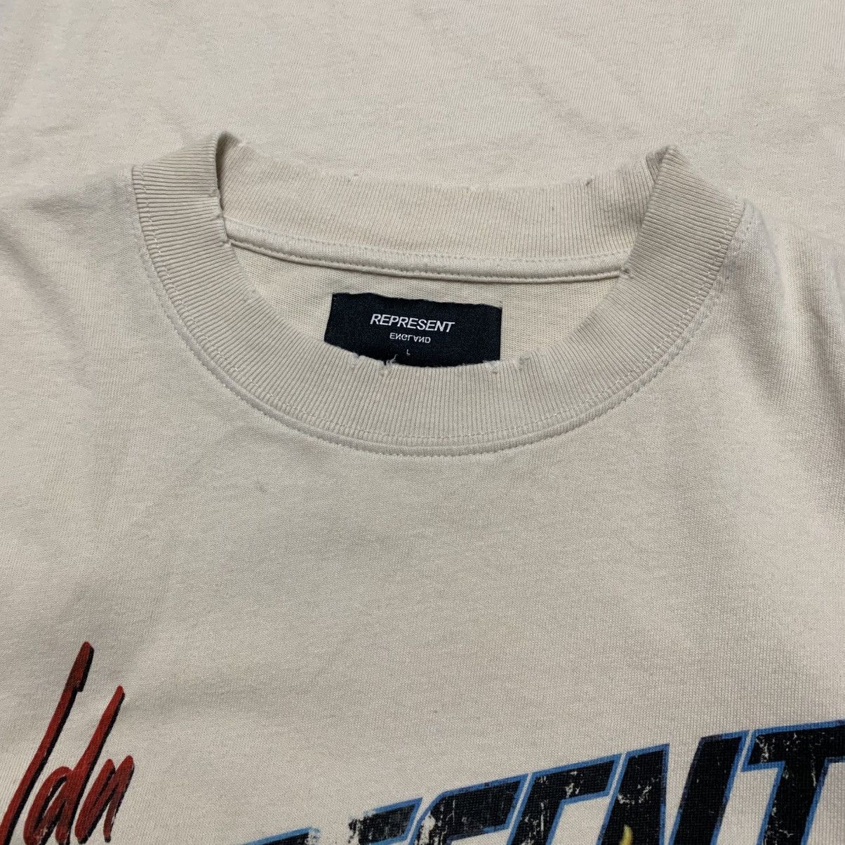Represent Clo. Represent Large Feel The Heat Vintage White Tee Size US L / EU 52-54 / 3 - 4 Thumbnail