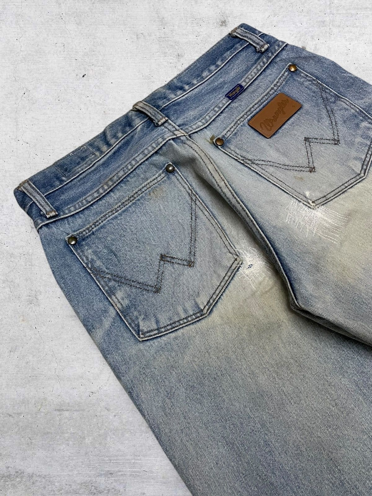 Wrangler VINTAGE WRANGLER DESIGNER OG MUDWASH DISTRESSED RUGGED DENIM Size US 29 - 18 Thumbnail