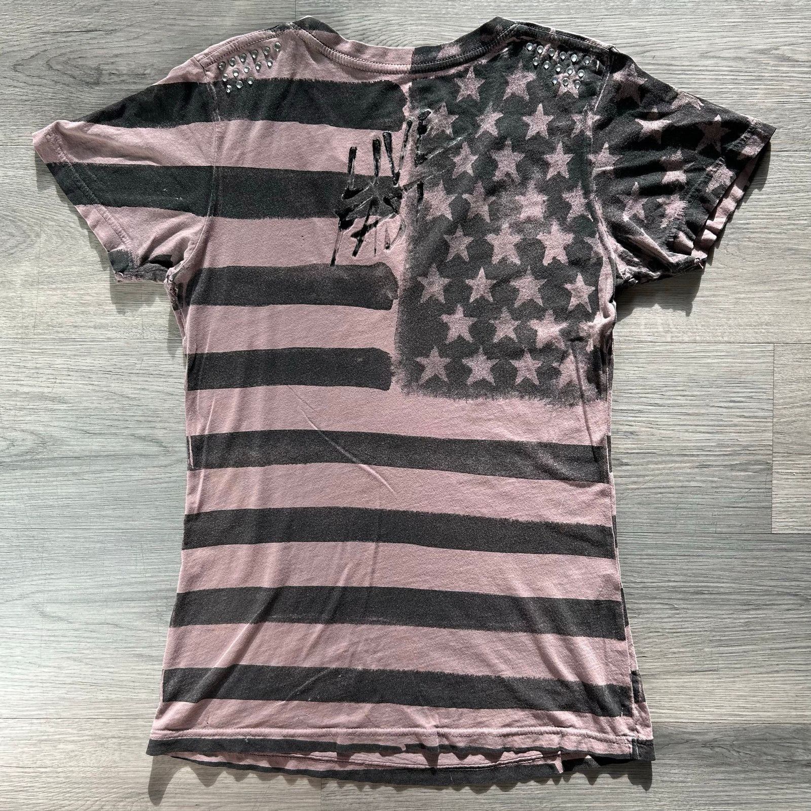 Affliction Vintage y2k Affliction Eagle V-Neck Studded punk style Shirt Size L / US 10 / IT 46 - 6 Thumbnail