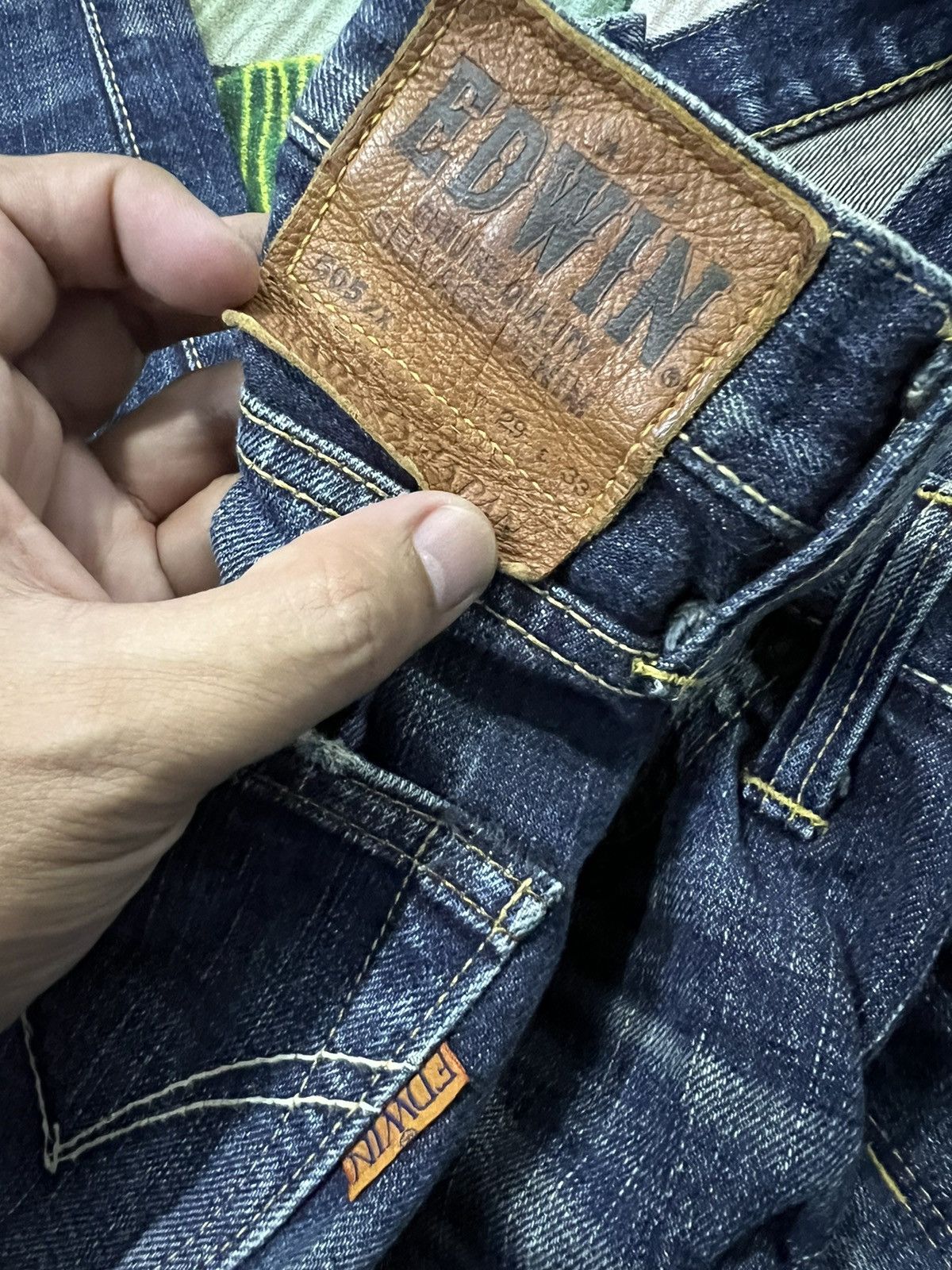 Edwin × Japanese Brand EDWIN 505zx SELVEDGE BUCKLE BACK DISTRESSED DENIM Size US 30 / EU 46 - 13 Thumbnail