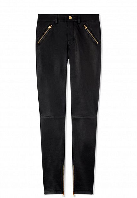 Tom Ford o1w1db10225 PAL736 Leather Pant in Black Size 26" / US 2 / IT 38 - 1 Thumbnail