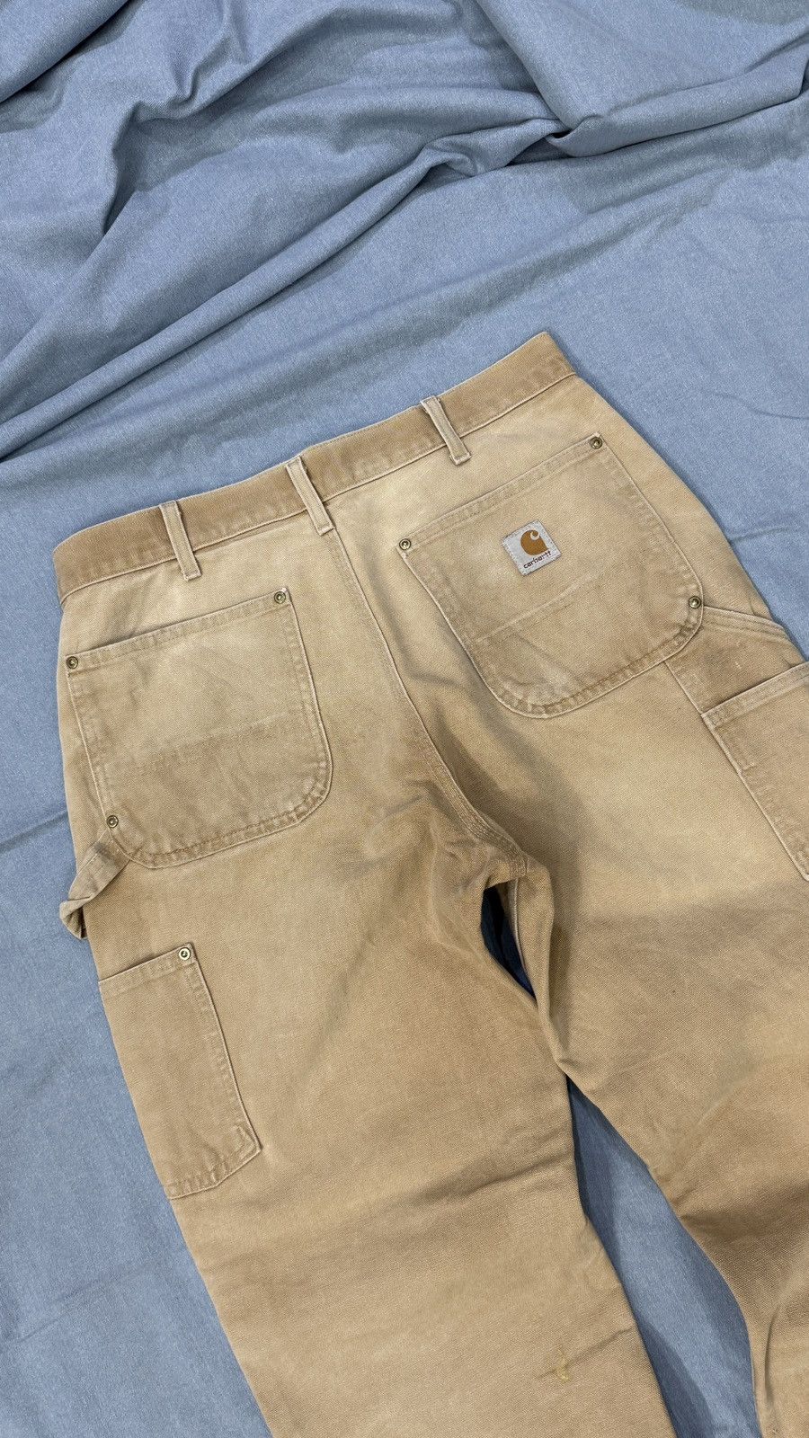 Carhartt 1 of 1 Carhartt hand drwan double knee denim Size US 33 - 8 Thumbnail