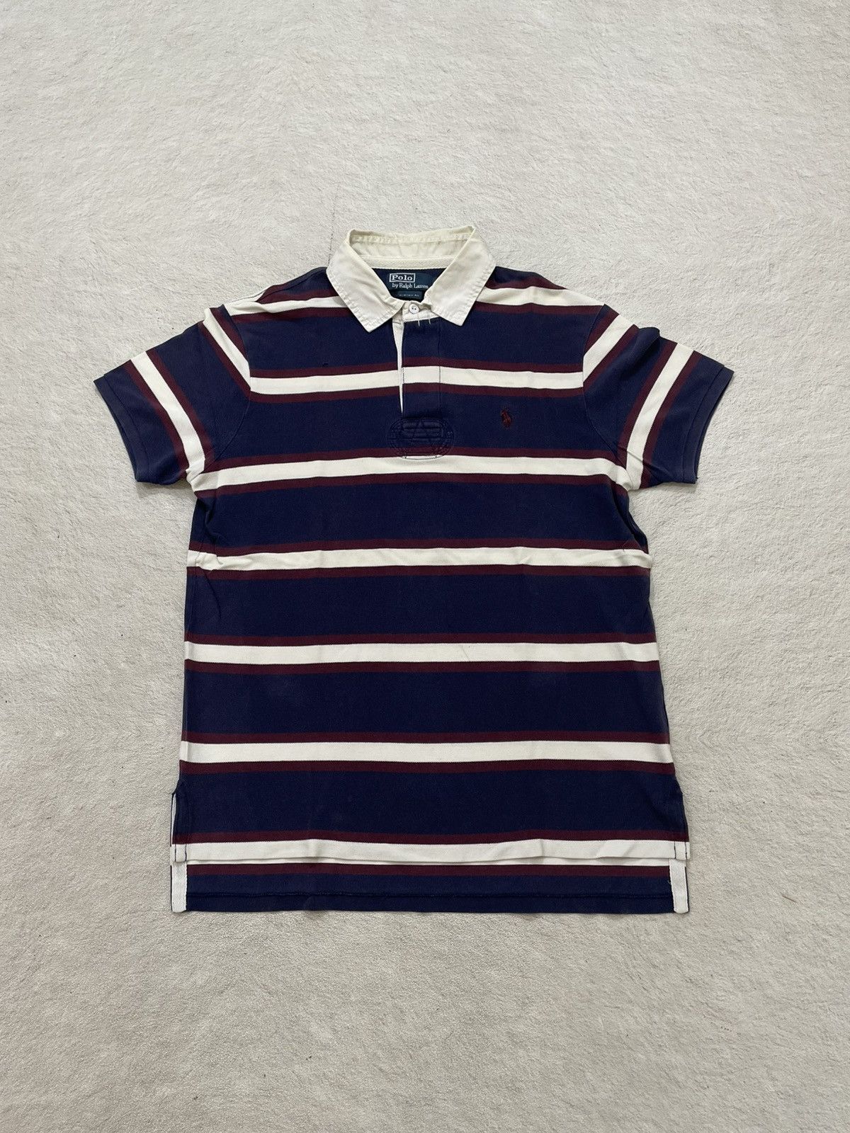 RRL Ralph Lauren 2000s Polo RRL Vintage Stripped Rugby Navy & White Hysteric Size M / US 6-8 / IT 42-44 - 1 Thumbnail