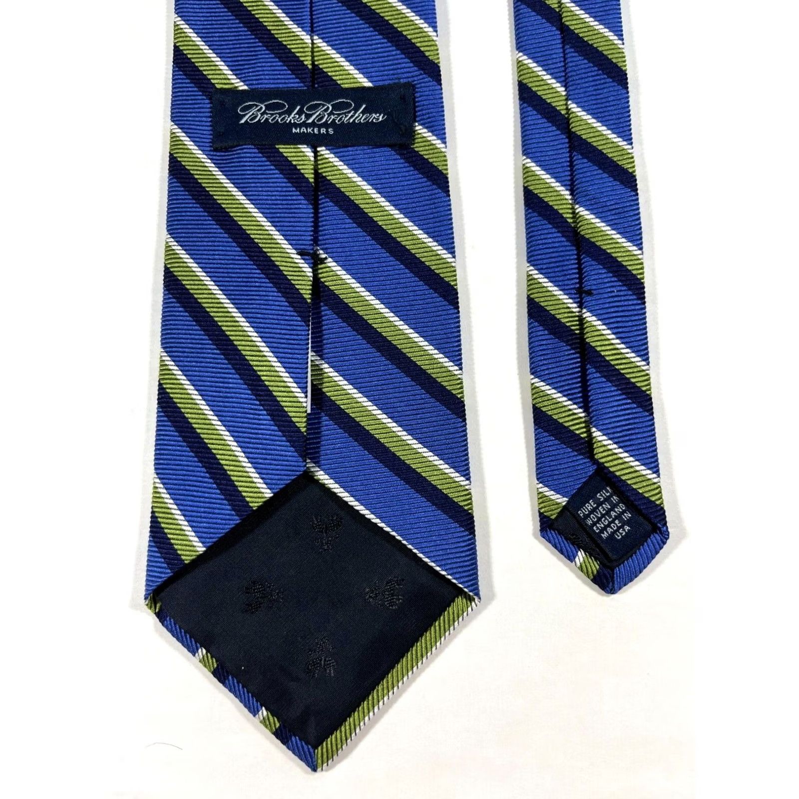 Brooks Brothers Brooks Brothers Makers Men’s Silk Striped Tie Wide 59" Multicolor - Woven in England Made in USA, 100% Silk, Classic Length Size ONE SIZE - 7 Thumbnail