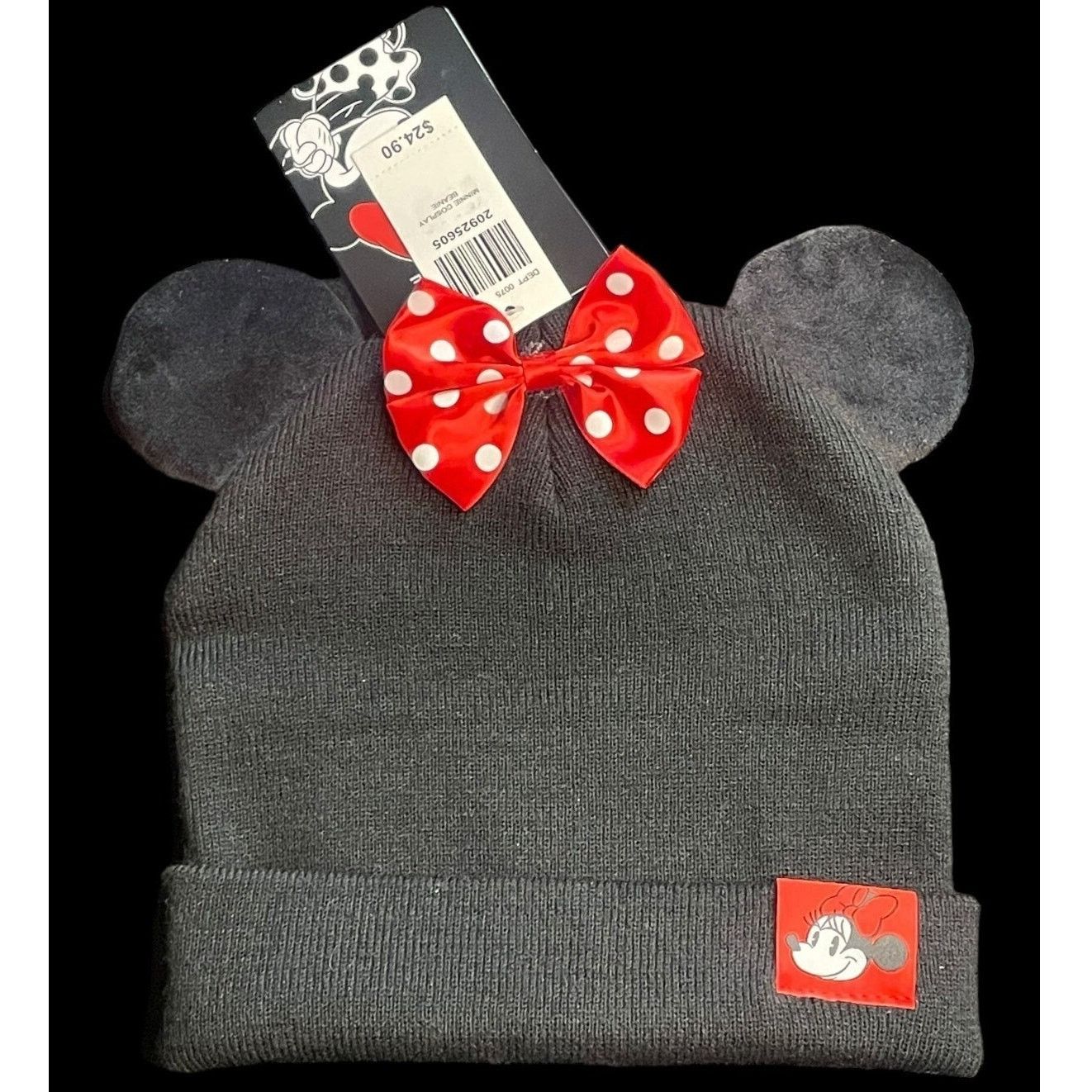 Disney Disney Minnie Mouse Soft Ears Cosplay Knit Beanie Hat New Size ONE SIZE - 1 Thumbnail