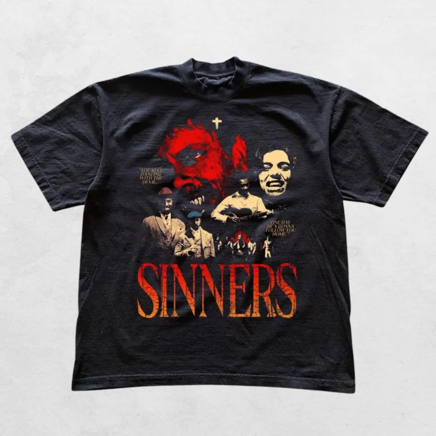 Japanese Brand Streetwear Shirt, sinners movie T-shirt Size US L / EU 52-54 / 3 - 1 Thumbnail