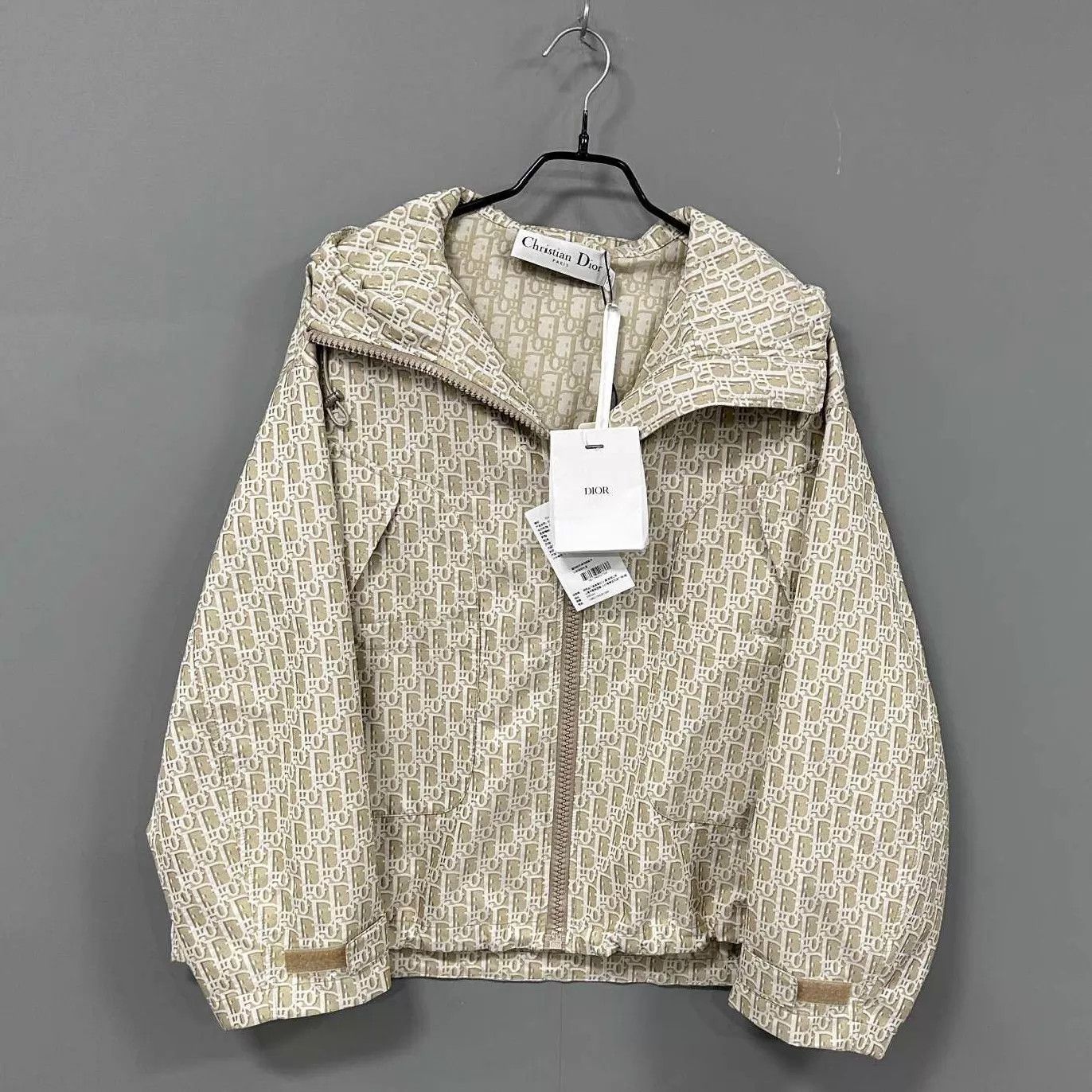 Dior Dior Beige Full Logo Print Zip Jacket Size XS / US 0-2 / IT 36-38 - 1 Thumbnail