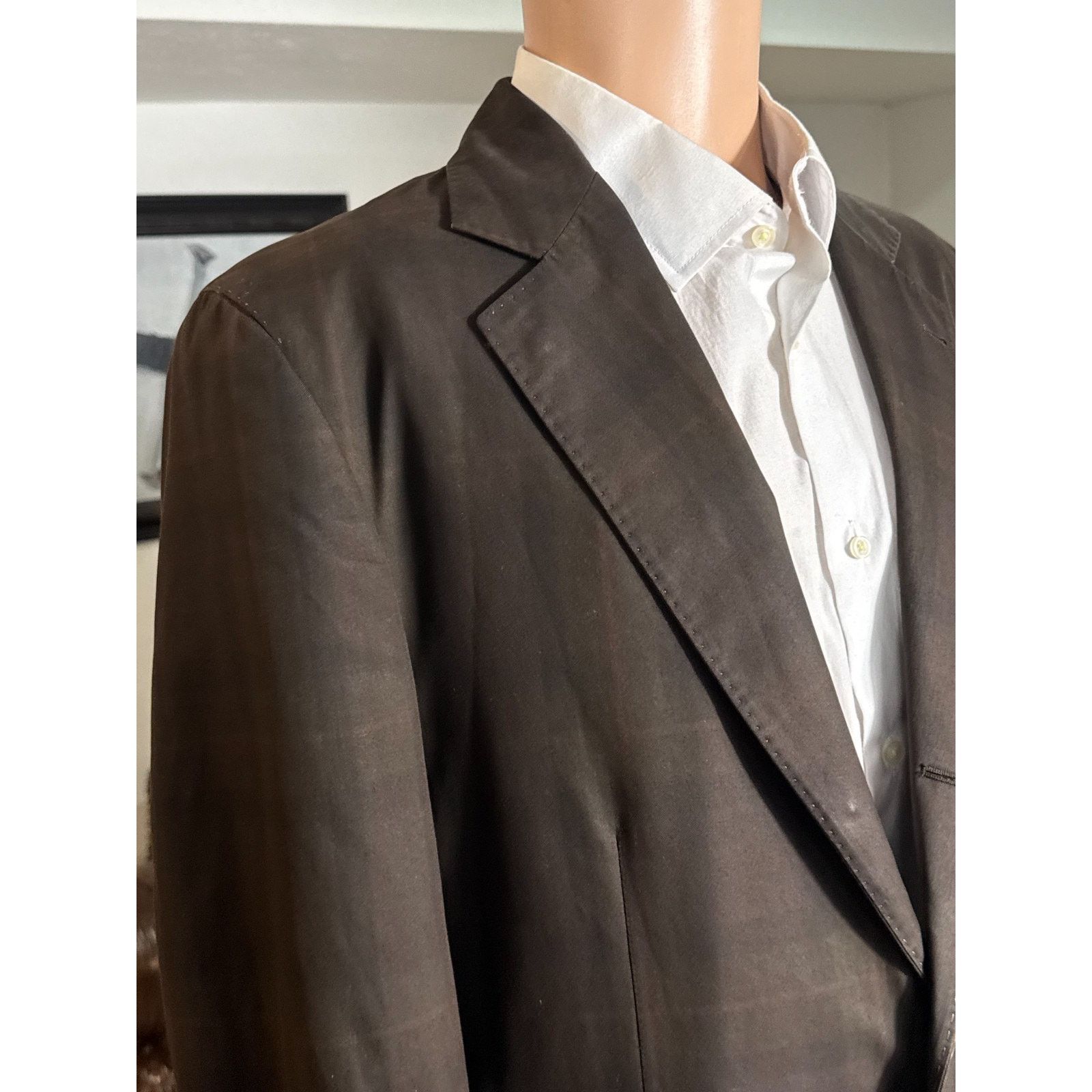 Brunello Cucinelli Brunello Cucinelli Brown Tartain Plaid Sportcoat 54IT 42R Size 42R - 8 Thumbnail