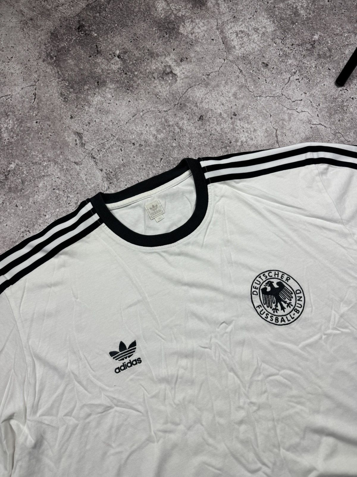 Adidas Vintage Adidas Germany Y2K Tshirt Jersey Soccer Football 90s Size US XL / EU 56 / 4 - 2 Thumbnail