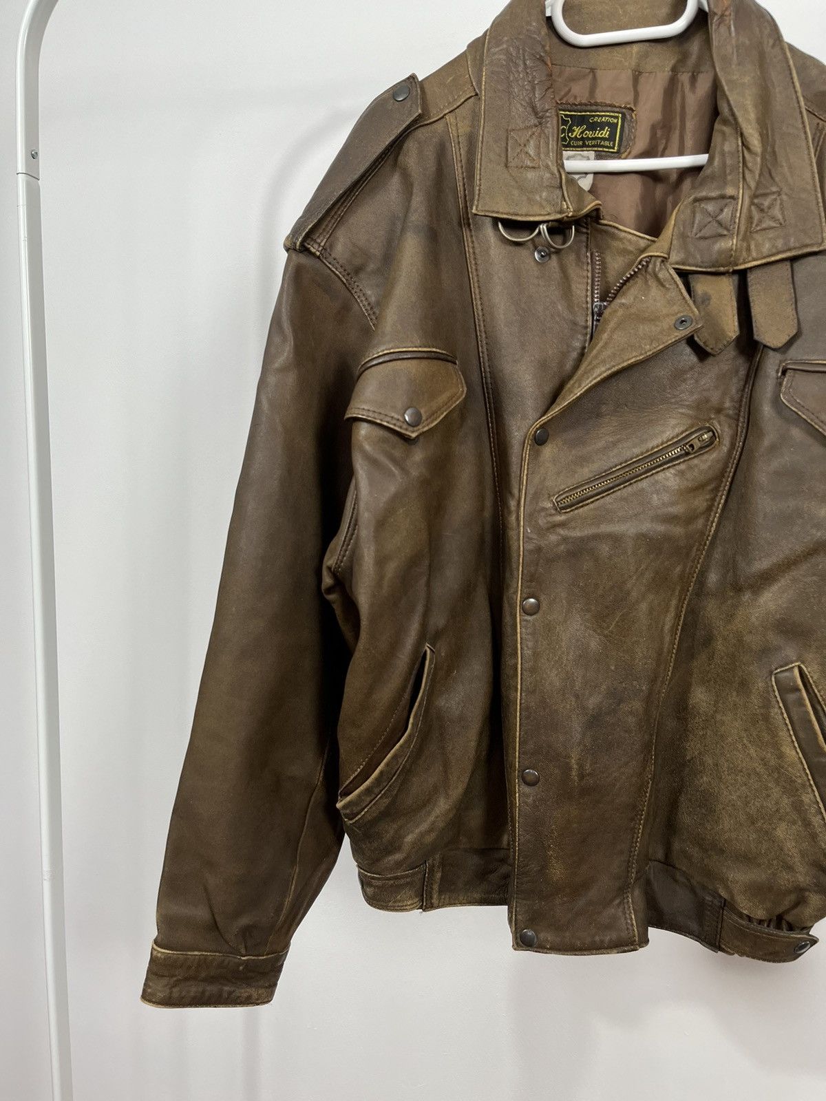 Vintage Vintage Leather Biker Jacket Size US L / EU 52-54 / 3 - 4 Thumbnail