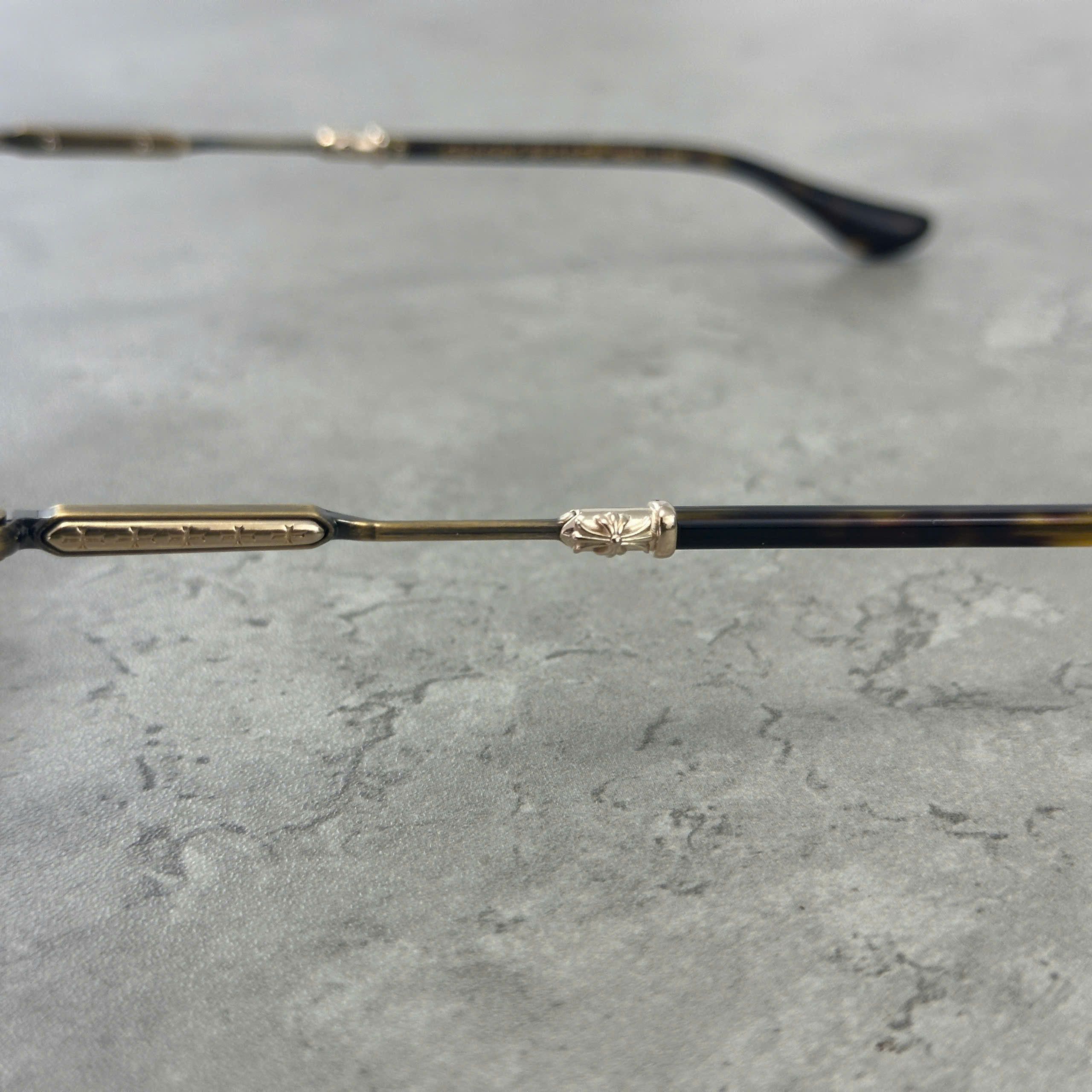 Chrome Hearts CHROME HEARTS FROSTED Antique Gold/Dark Tortoise Size ONE SIZE - 4 Thumbnail