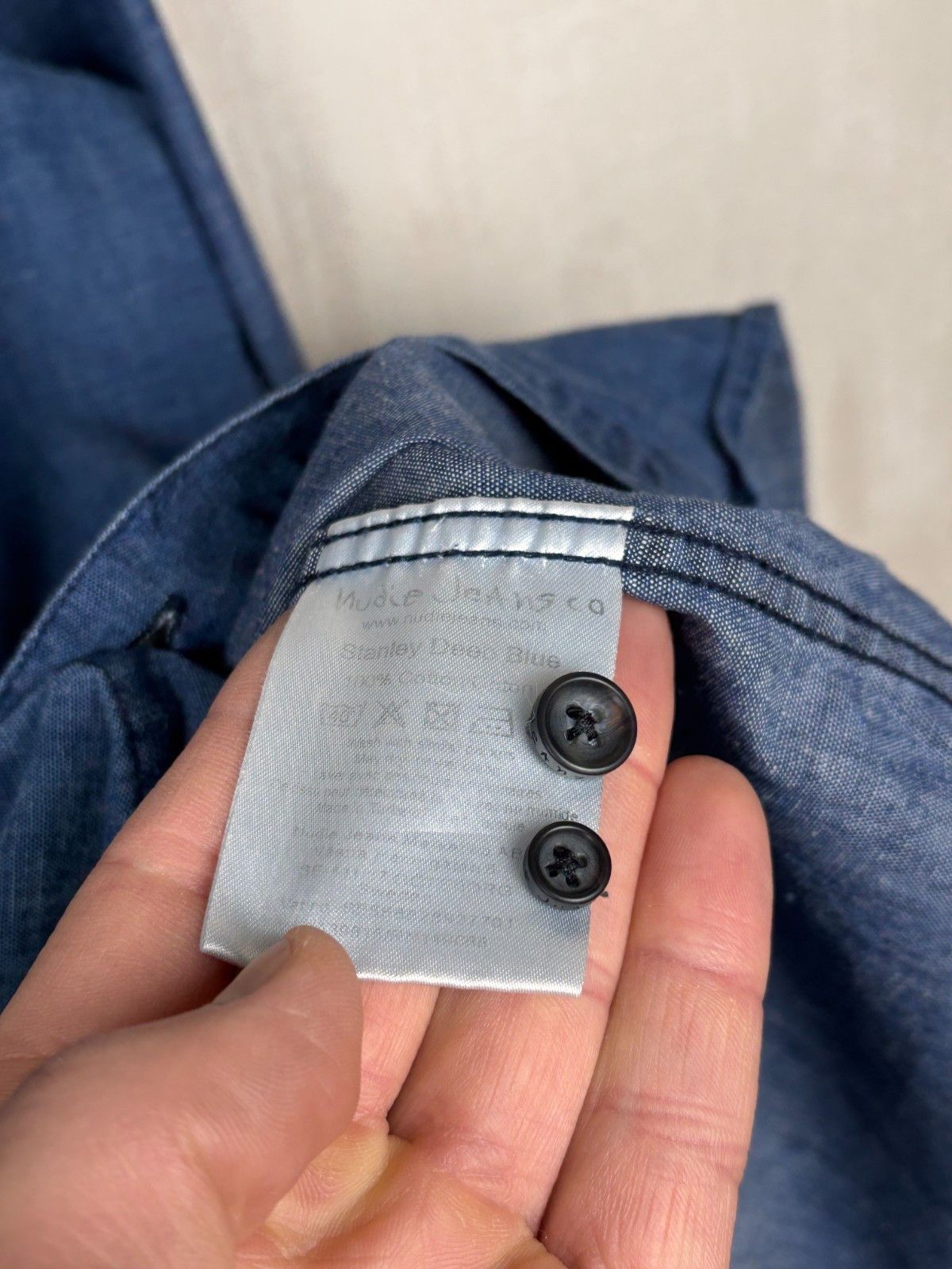 Nudie Jeans Nudie Jeans Stanley Deep Blue Long Sleeve Shirt Button Down Size US M / EU 48-50 / 2 - 10 Thumbnail