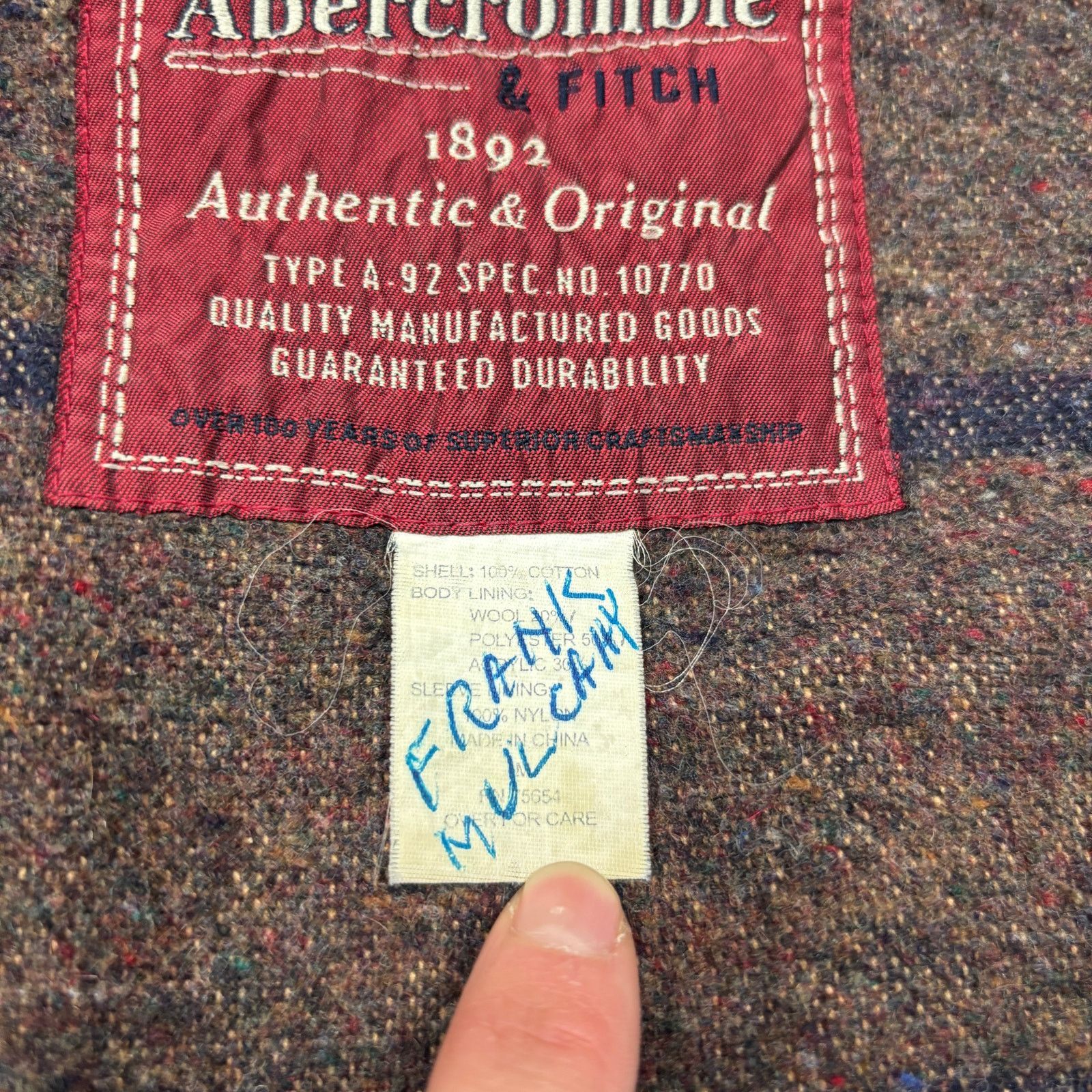 Abercrombie & Fitch × Vintage VTG Abercrombie & Fitch Blanket Lined Canvas Jacket Medium Size US M / EU 48-50 / 2 - 6 Thumbnail