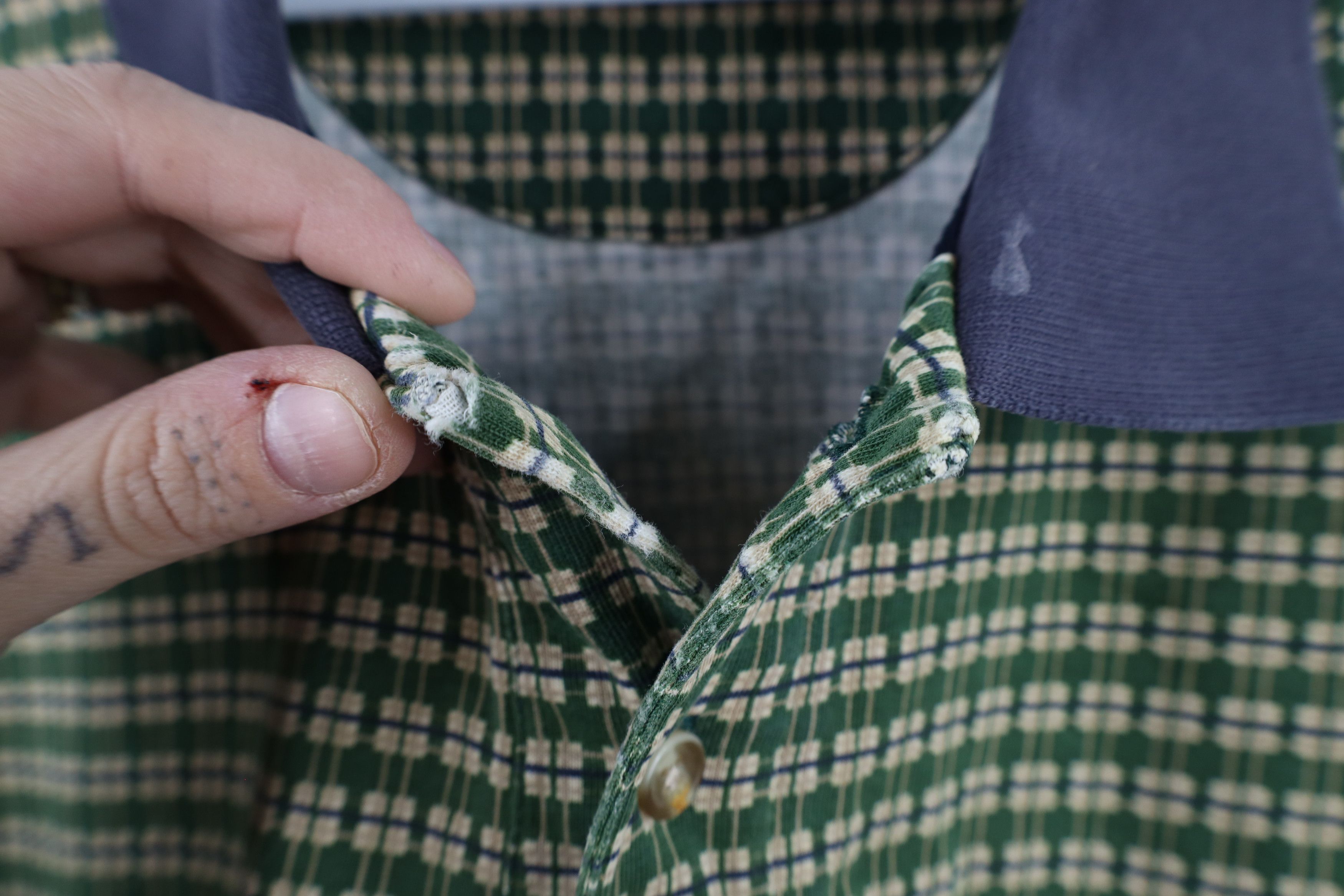 Ralph Lauren × Vintage Vintage 90s Chaps Ralph Lauren Geometric Long Sleeve Polo Size US L / EU 52-54 / 3 - 9 Thumbnail