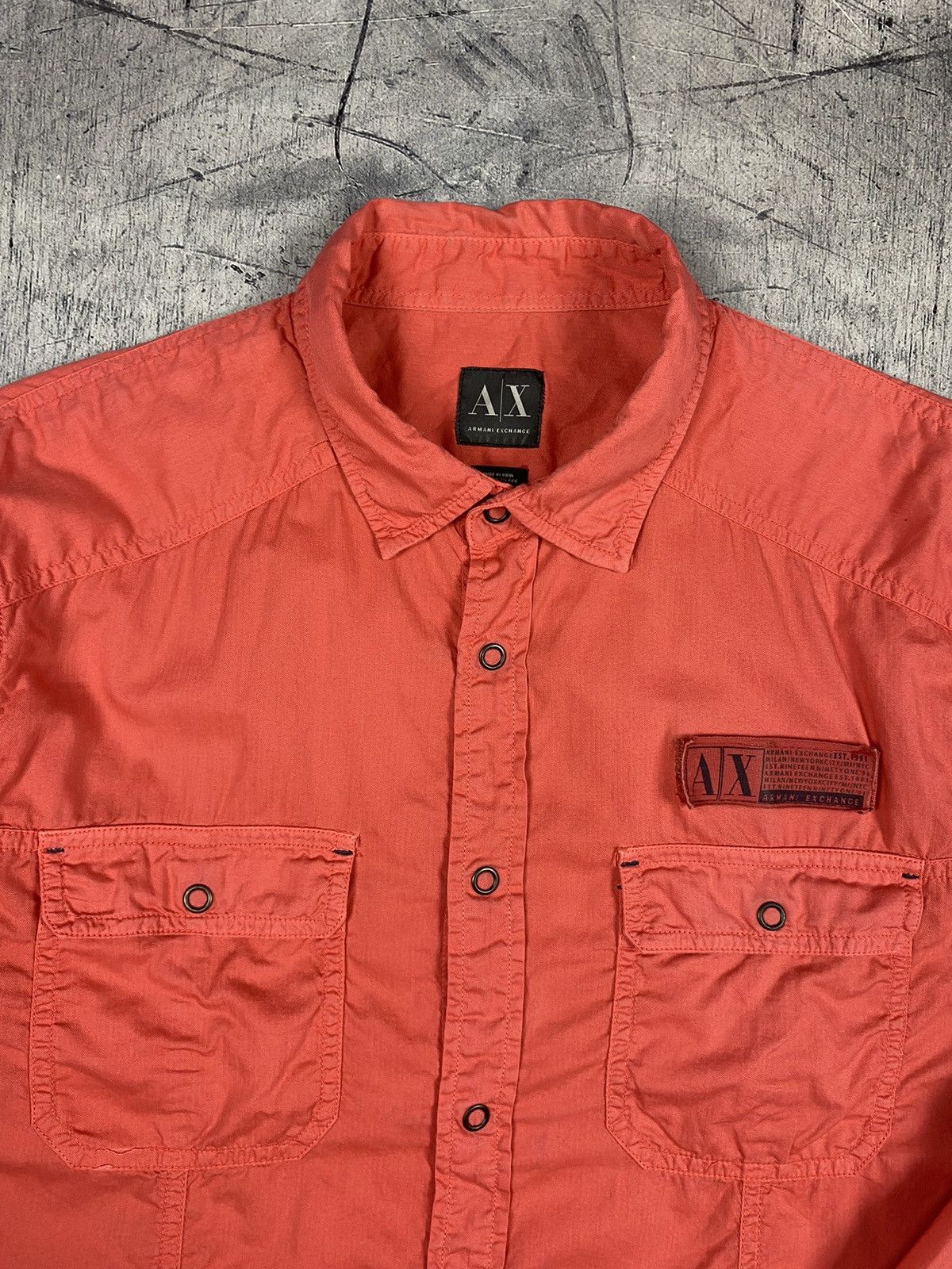Armani Exchange × Designer Armani Exchange Designer Overshot Button Up Shirt Size US L / EU 52-54 / 3 - 8 Thumbnail