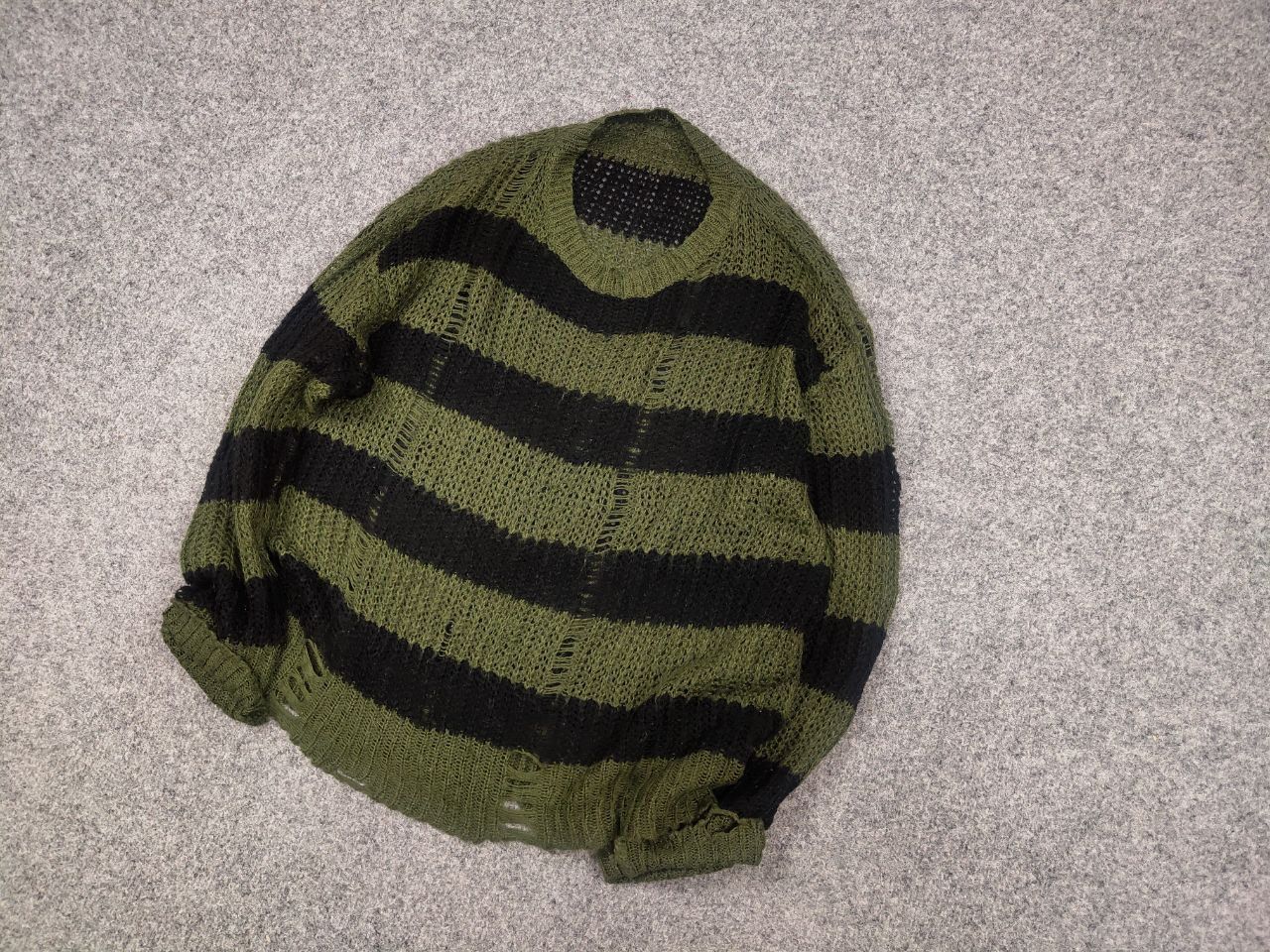 Hysteric Glamour hysteric glamour distressed striped green sweater Y2K Style Size US S / EU 44-46 / 1 - 3 Thumbnail