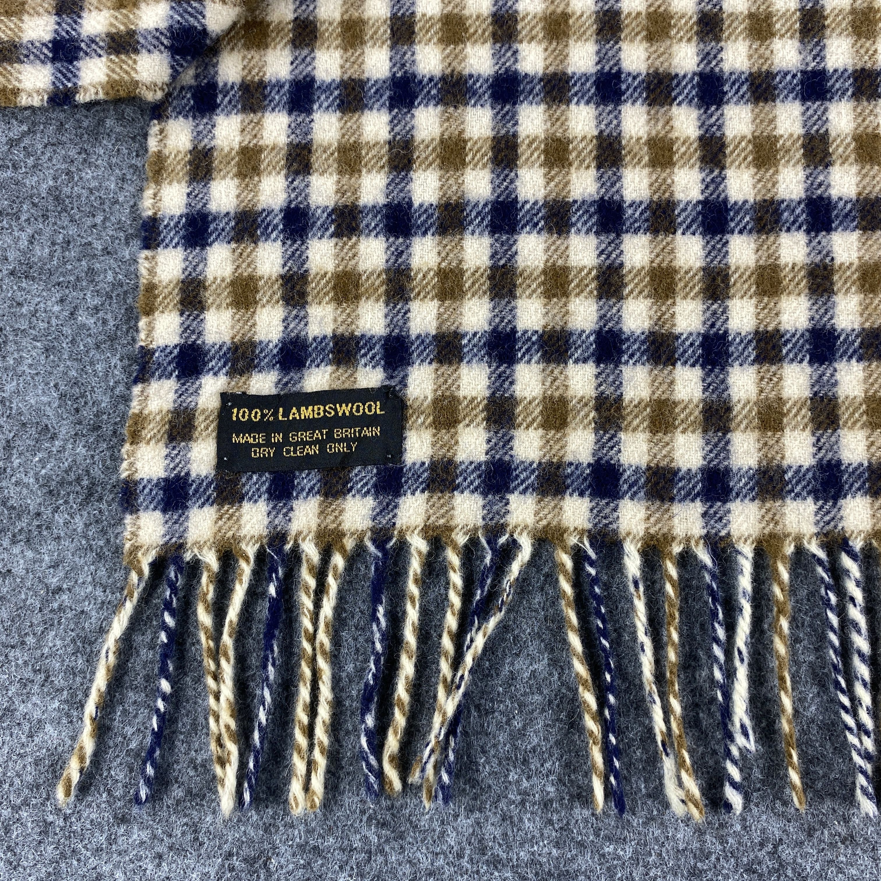Aquascutum × Vintage GF10544 Aquascutum Scarf Neck Wear Muffler Nova Check Size ONE SIZE - 6 Thumbnail