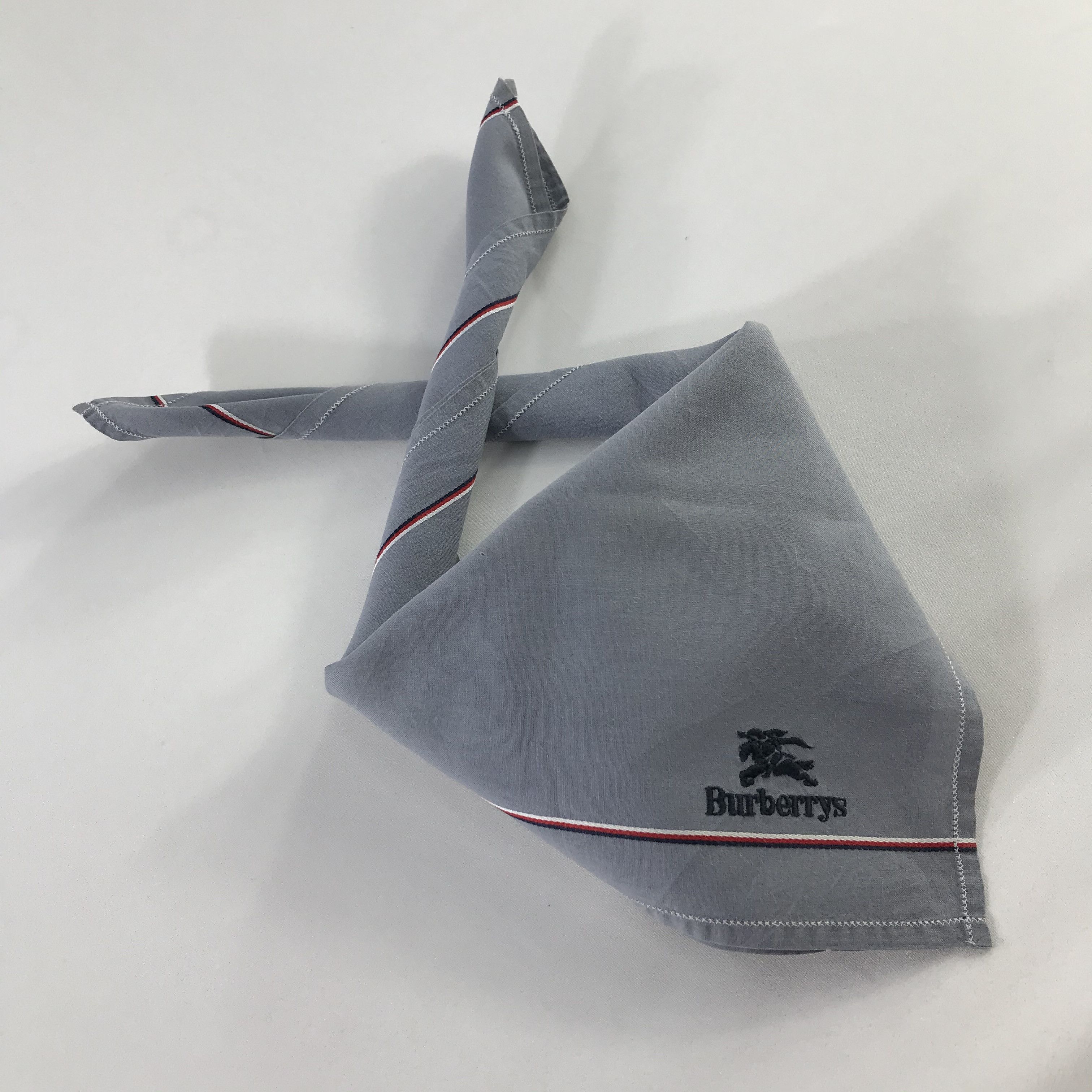 Burberry × Vintage Burberry Bandana / Handkerchief / Neckerchief - S817 Size ONE SIZE - 4 Thumbnail
