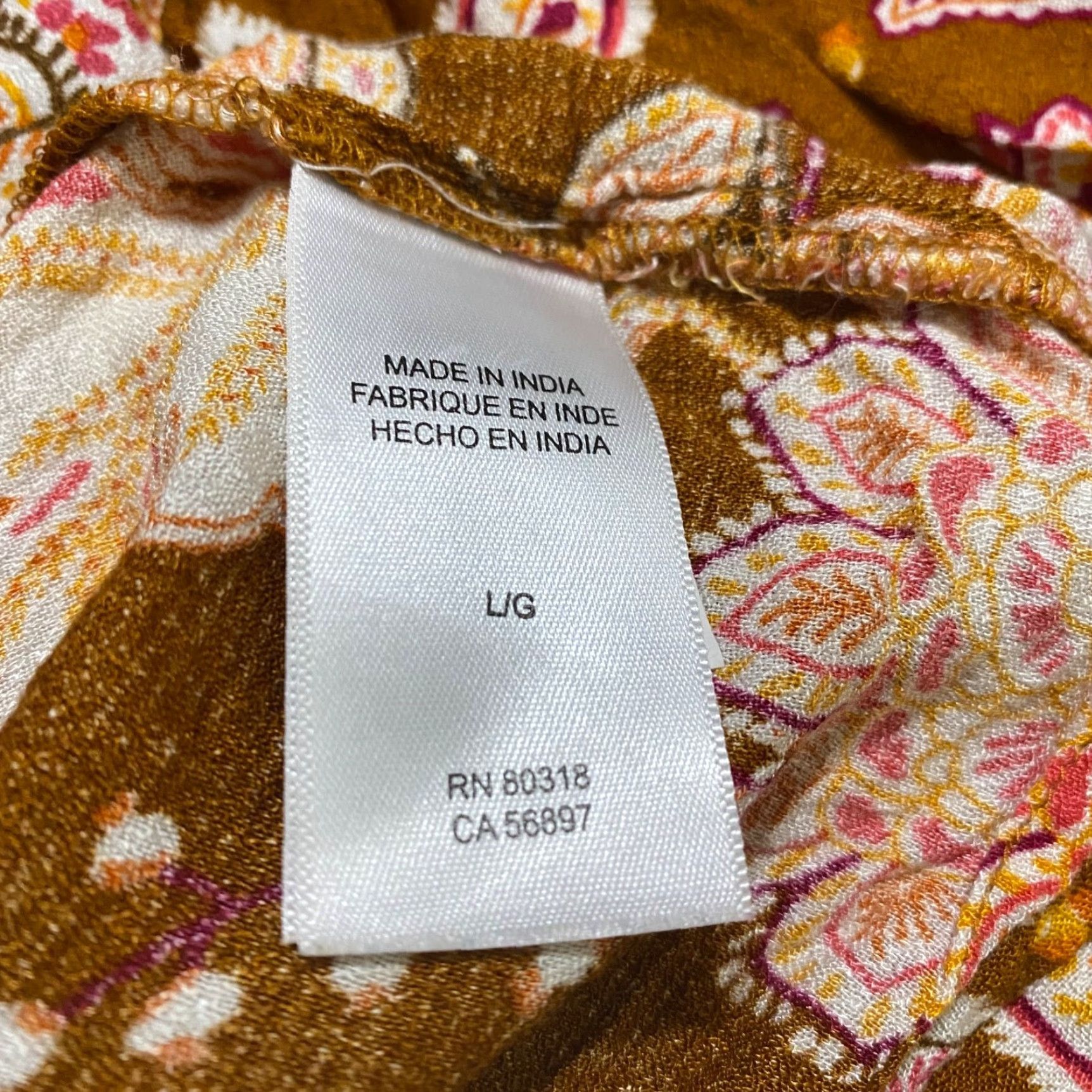 Lucky Brand **Lucky Brand Women's Multicolor Paisley Long Sleeve V-Neck Shirt** User: Lucky Brand Women's Multicolor Paisley Long Sleeve V-Neck Shirt Size L / US 10 / IT 46 - 7 Thumbnail