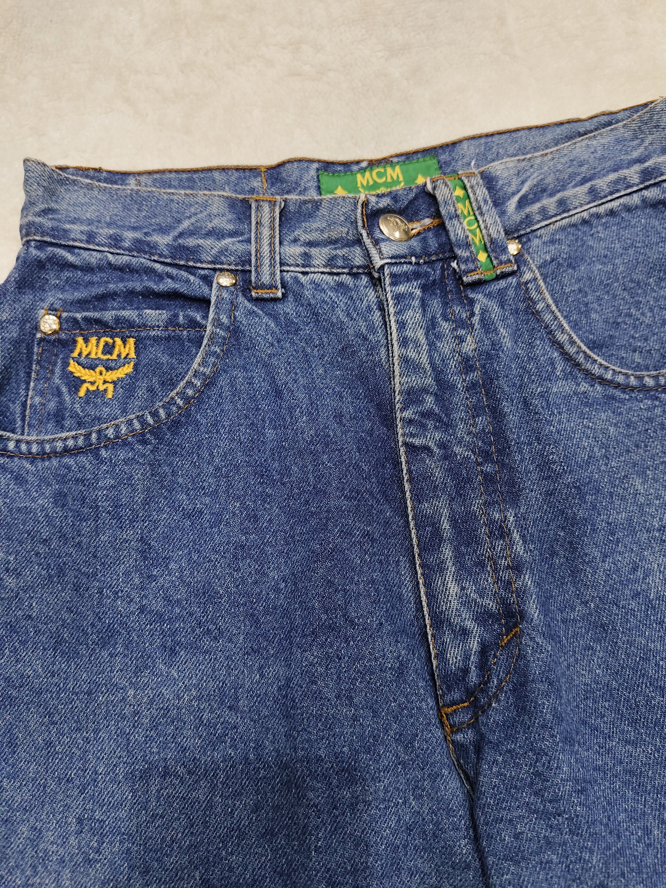 MCM 90s MCM💥 Archive Y2K Rhinestone Logo High Rise Jeans Size 28" / US 6 / IT 42 - 3 Thumbnail