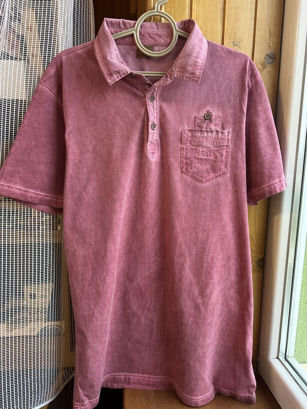 Hugo Boss Vintage HUGO BOSS Retro Poli Mens T-Shirt Wash Pink Cotton Size US XL / EU 56 / 4 - 1 Thumbnail