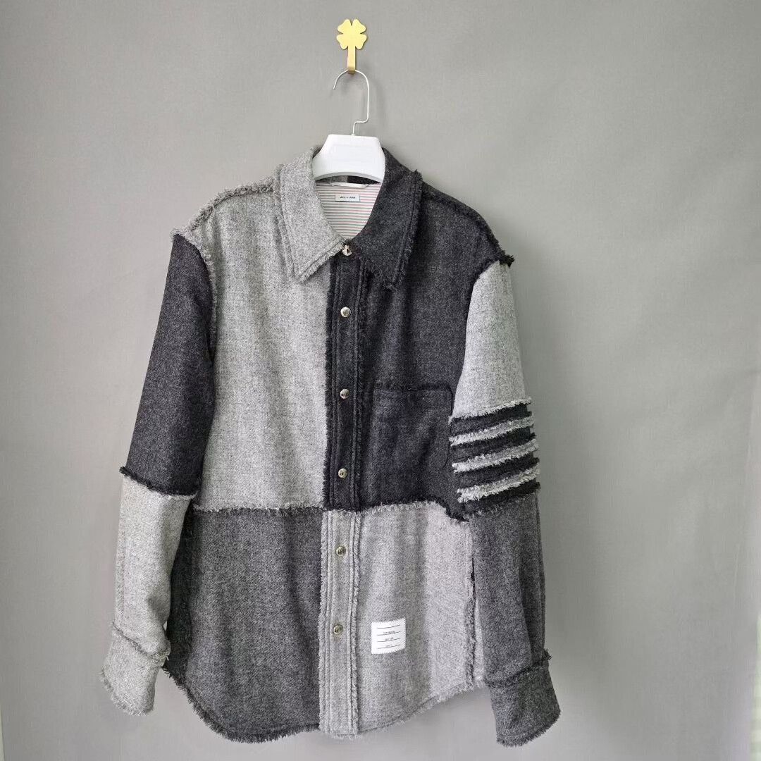 Thom Browne thom browne black gray wool jacket Size US S / EU 44-46 / 1 - 1 Thumbnail
