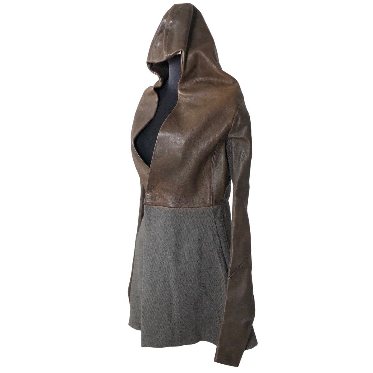 Rick Owens Rick Owens Fall 2010 R-t-W Assassin Hooded Leather Jacket Size XS / US 0-2 / IT 36-38 - 8 Thumbnail