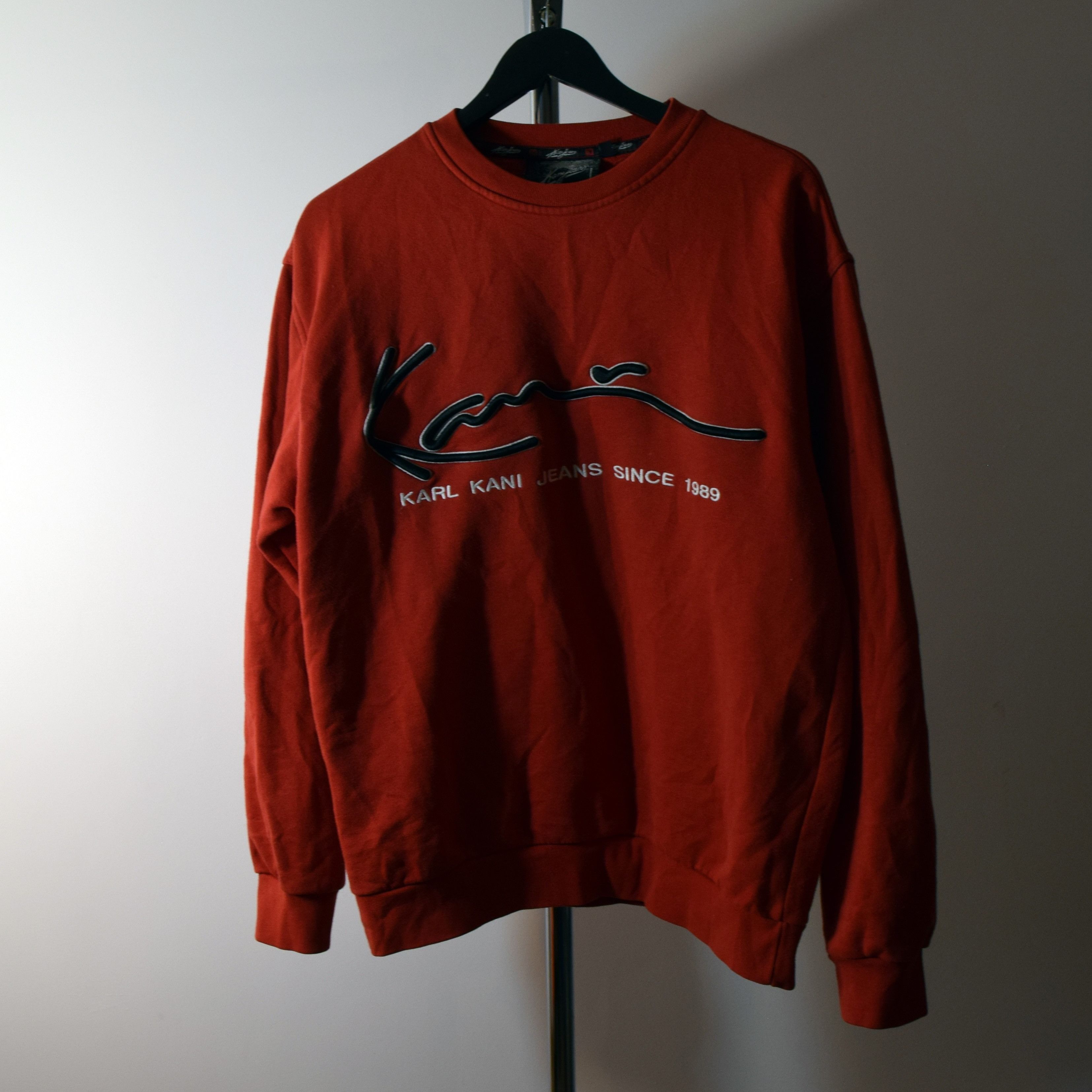 Karl Kani × Vintage Karl Kani Jeans Vintage red Crewneck Classic 90s 2Pac Size US L / EU 52-54 / 3 - 4 Thumbnail