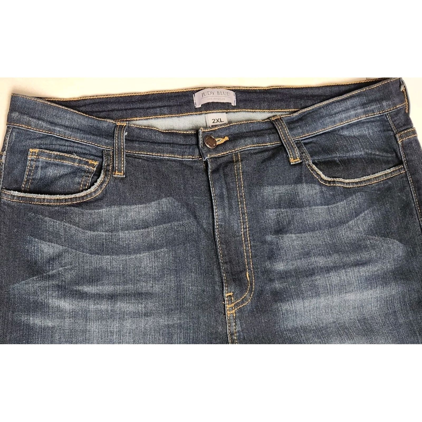 Vintage JUDY BLUE Jeans Women's 2XL 36x30 Dark Wash Denim Stretch High Rise 5-Pocket City Bohemian Vintage: No, 83103, Plus Size, Blue, Bagged Size 40" / US 18 - 6 Thumbnail