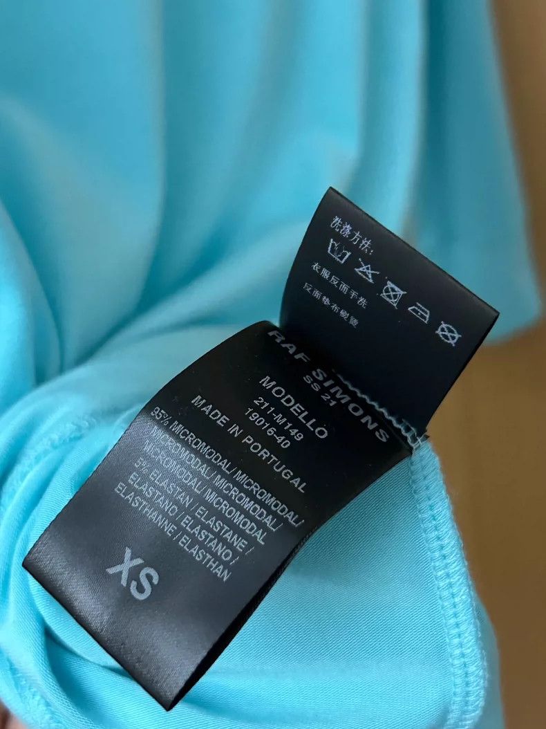 Raf Simons Raf simons Blue T-shirt with high collar Size US XS / EU 42 / 0 - 6 Thumbnail