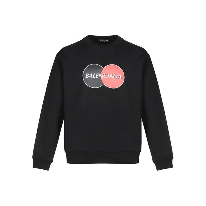 Balenciaga Balenciaga Logo Print Black Long Sleeve Sweatshirt Size US S / EU 44-46 / 1 - 1 Thumbnail