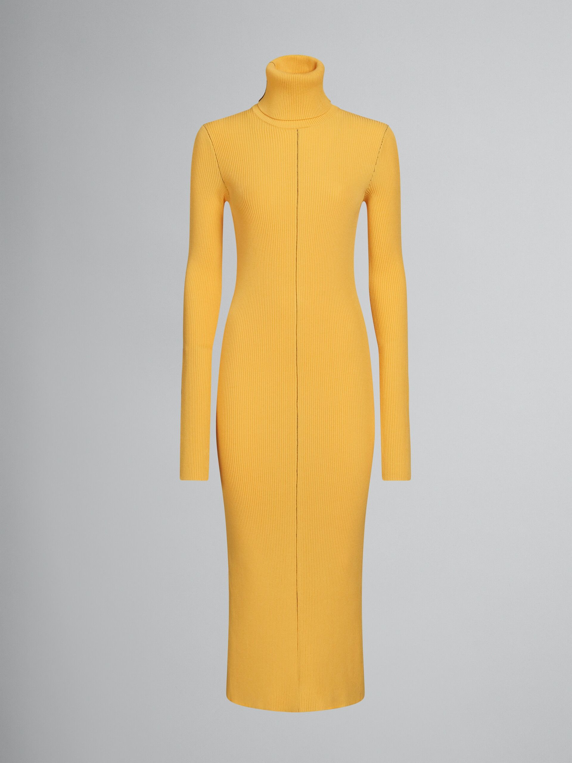 Marni o1w1db10824 Ribbed Dress in Yellow Size XL / US 12-14 / IT 48-50 - 1 Thumbnail