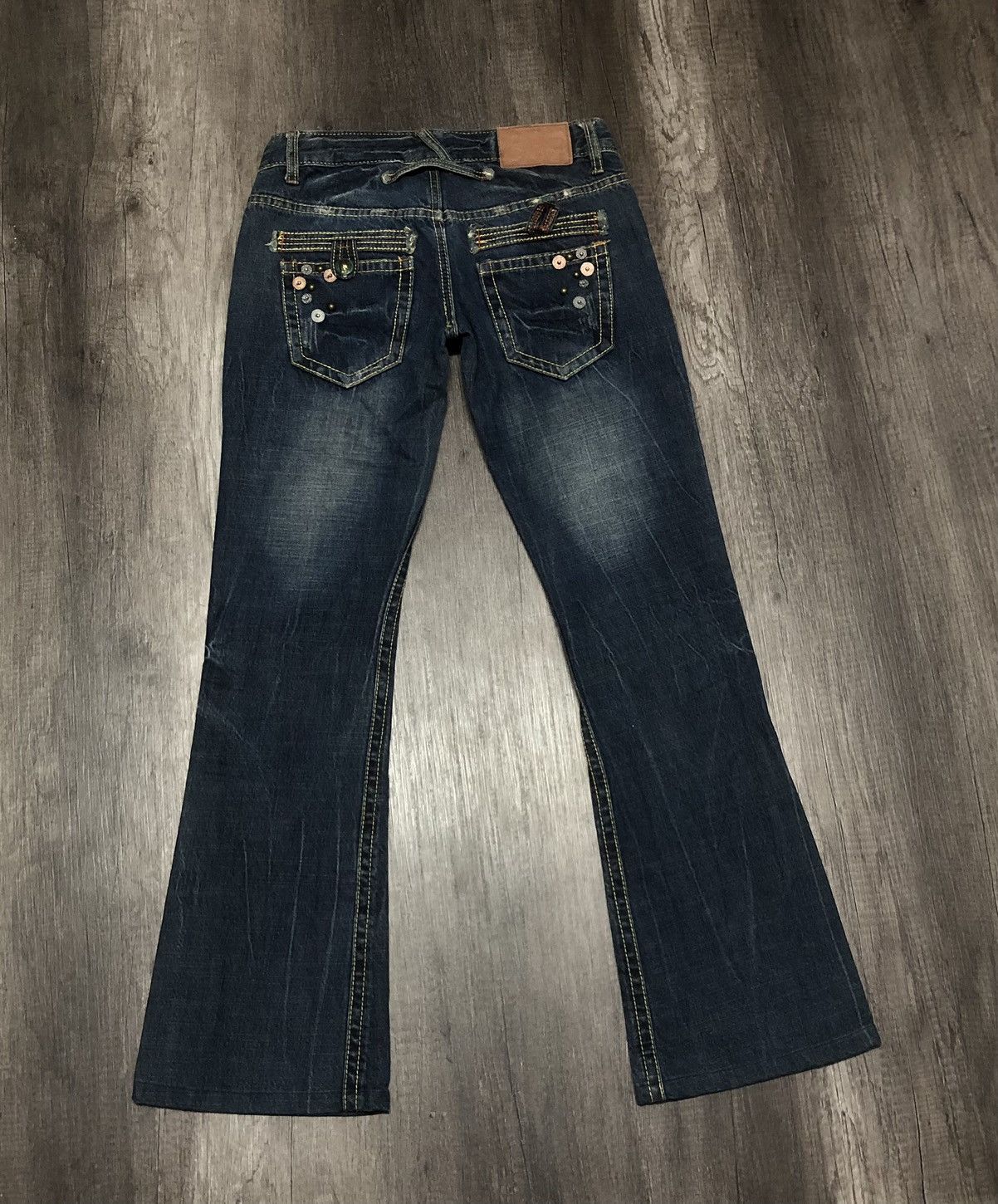 Japanese Brand × REEF Vintage Reef Flare Distressed Jeans (unisex) Size 29" - 6 Thumbnail