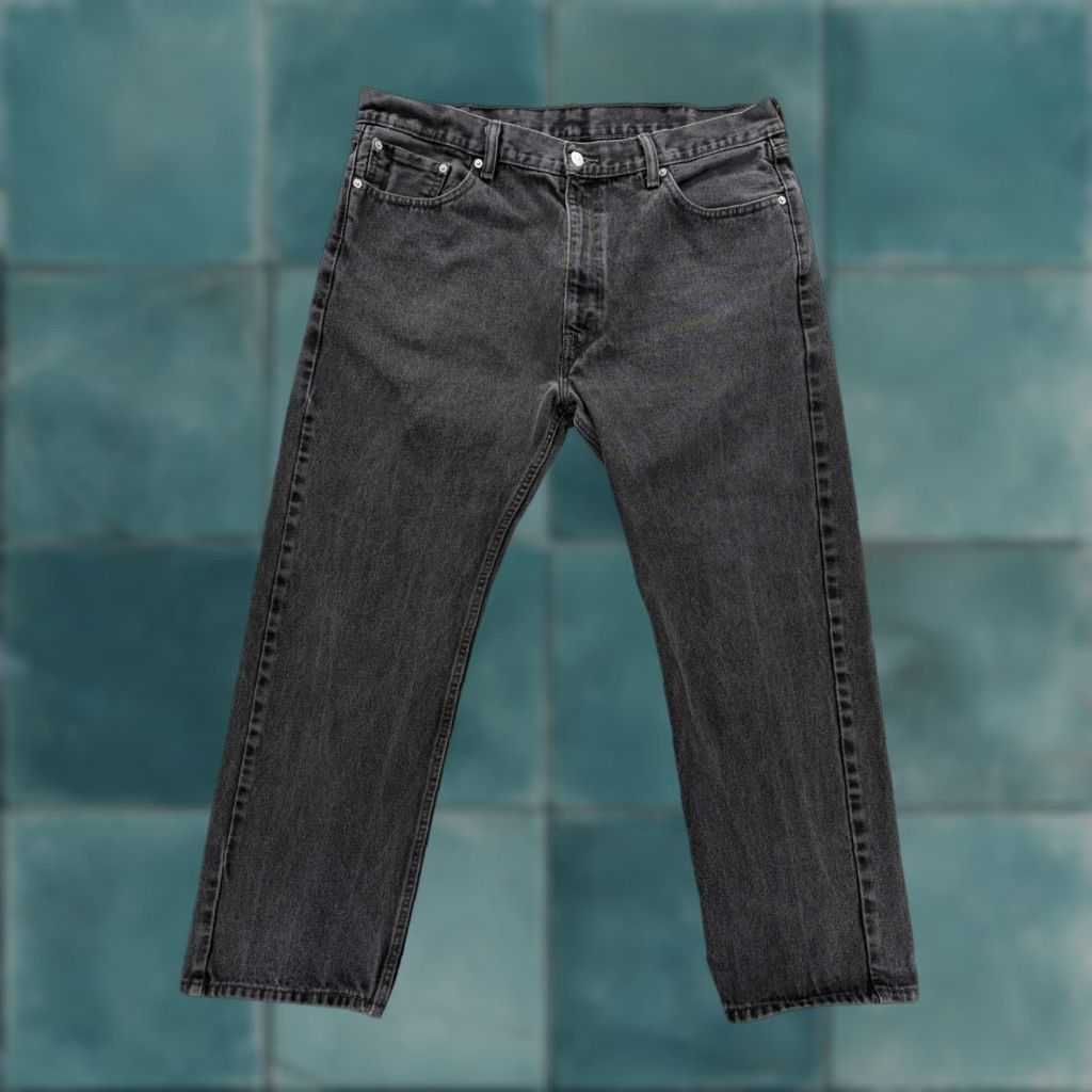 Levi's Levi's 505 Jeans Mens 40x30 Gray Dark Wash Regular Fit Straight Denim Casual Pant Shirt Size US 40 / EU 56 - 1 Thumbnail