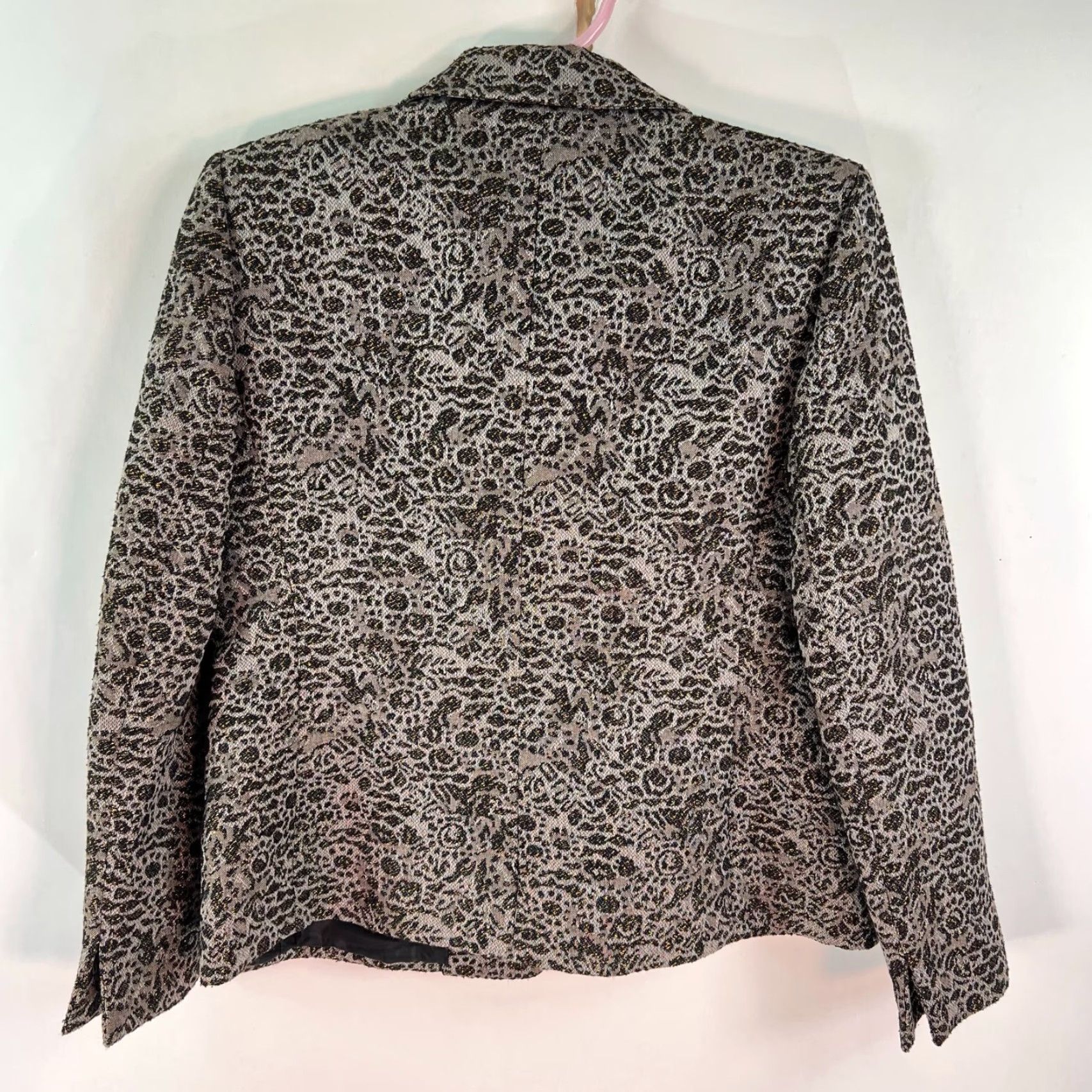 Kasper Kasper Single Breast Wool Blend Suit Casual Jacket Womens 10P Gray Gold Size L / US 10 / IT 46 - 5 Thumbnail