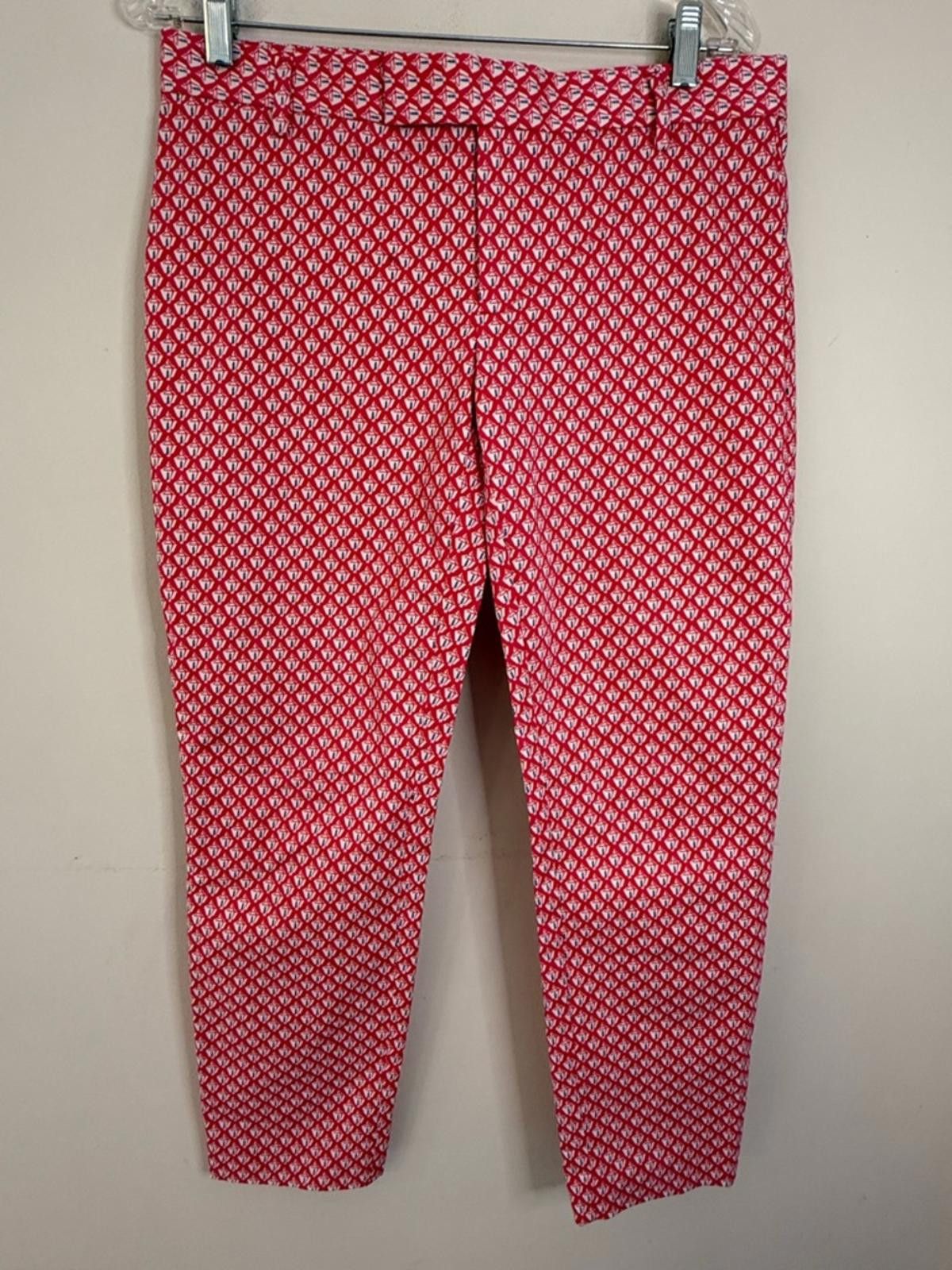 Gap Gap Slim Crop pants preppy red white blue boho pattern SZ 6 Size 28" / US 6 / IT 42 - 1 Thumbnail