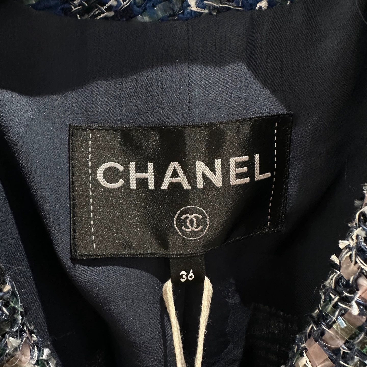 Chanel Chanel may273 19P Turquoise Peacock Knit Jacket Women's 36 Size XS / US 0-2 / IT 36-38 - 3 Thumbnail