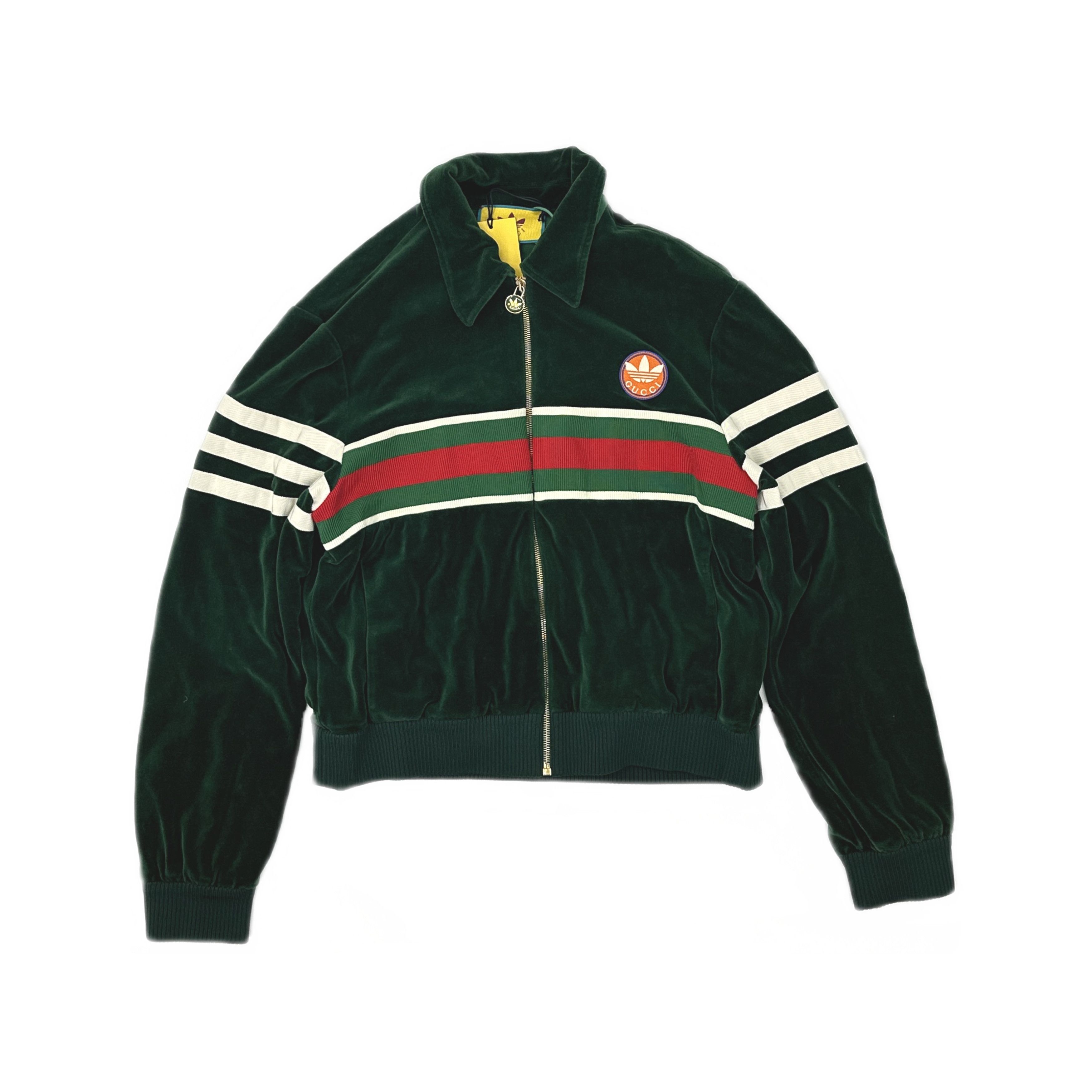 Gucci Gucci x adidas Originals Velvet Zip Jacket Size M Size US M / EU 48-50 / 2 - 1 Thumbnail