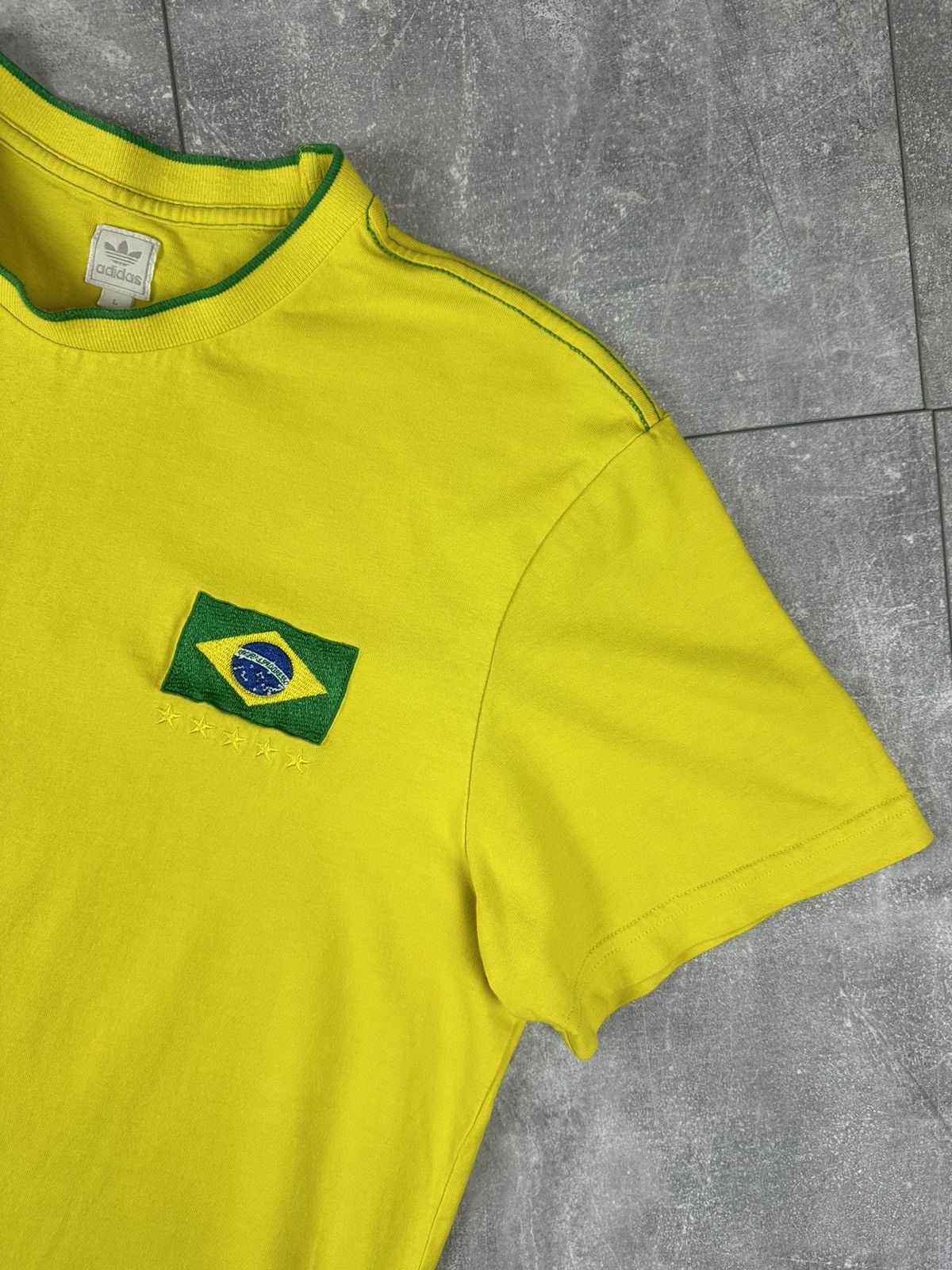 Adidas Adidas Brazil National Team 2010 Soccer Cotton Shirt Size US L / EU 52-54 / 3 - 4 Thumbnail