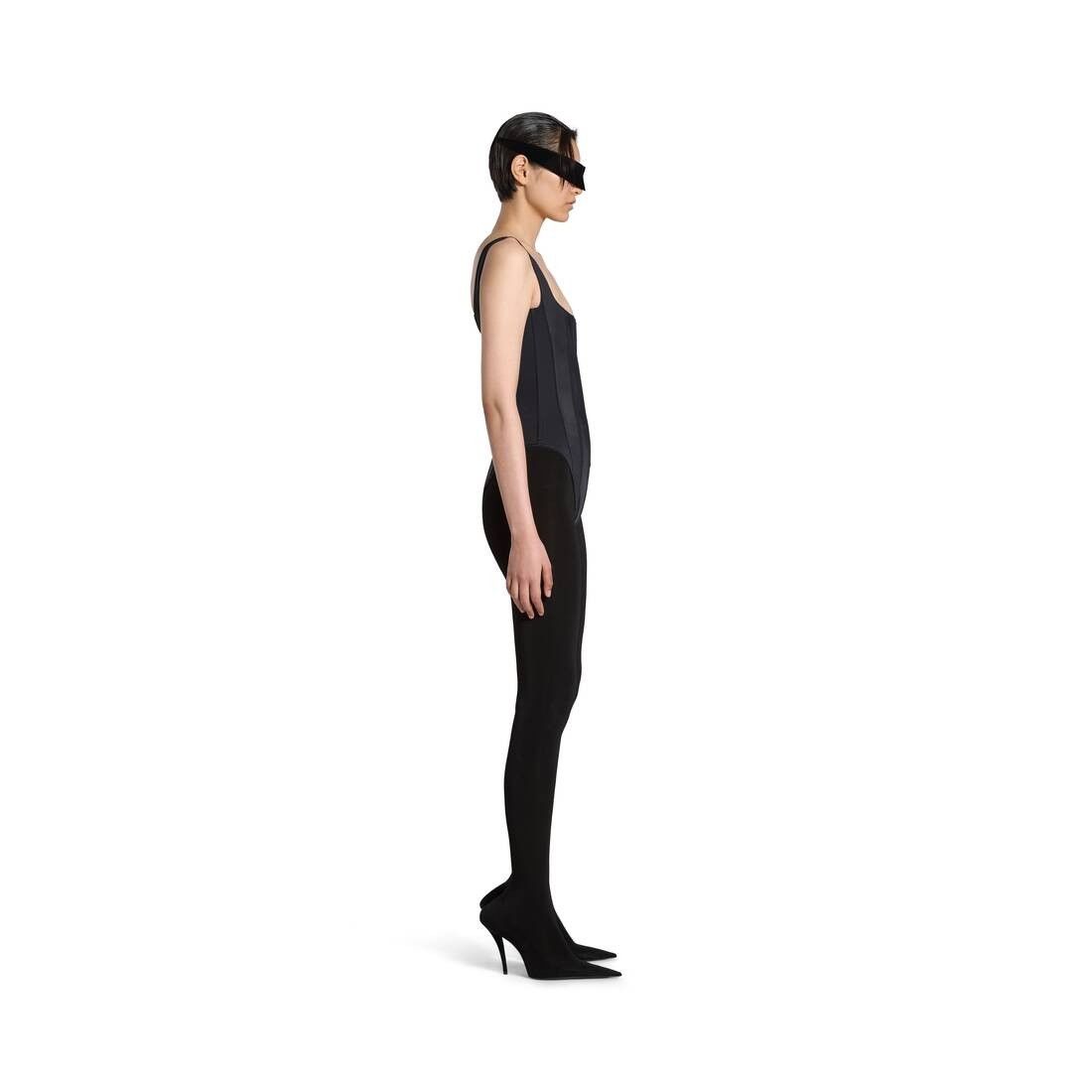 Balenciaga o1w1db10825 Corset Swimsuit in Black Size M / US 6-8 / IT 42-44 - 3 Thumbnail