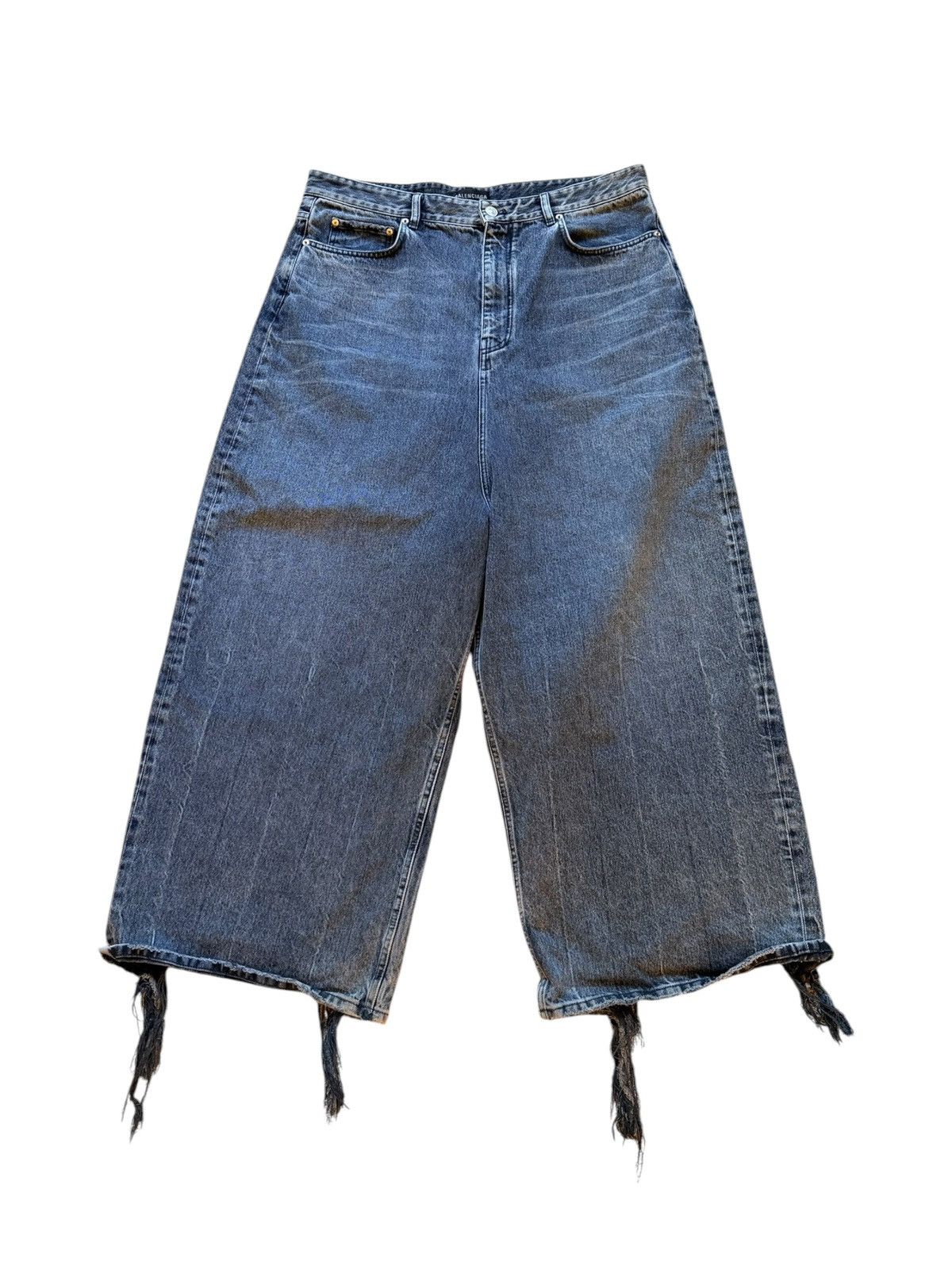 Balenciaga Balenciaga FW22 Lost Tape low crotch blue baggy denim