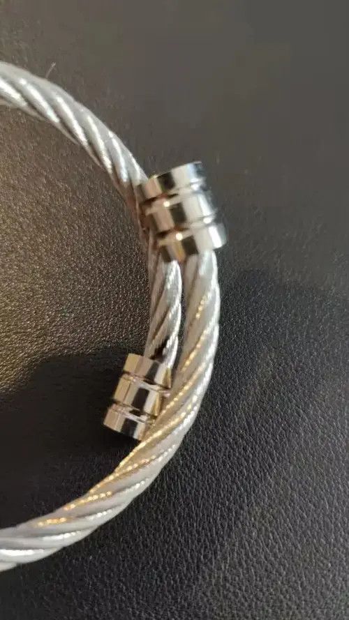 Other Hip Hop Stainless Steel Men Bangle Adjustable Open Cuff Size ONE SIZE - 3 Thumbnail