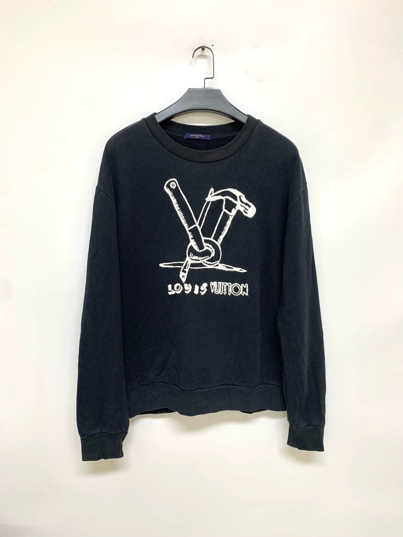Louis Vuitton Louis Vuitton size 4l Black Hammer sweatshirt Size US M / EU 48-50 / 2 - 1 Thumbnail