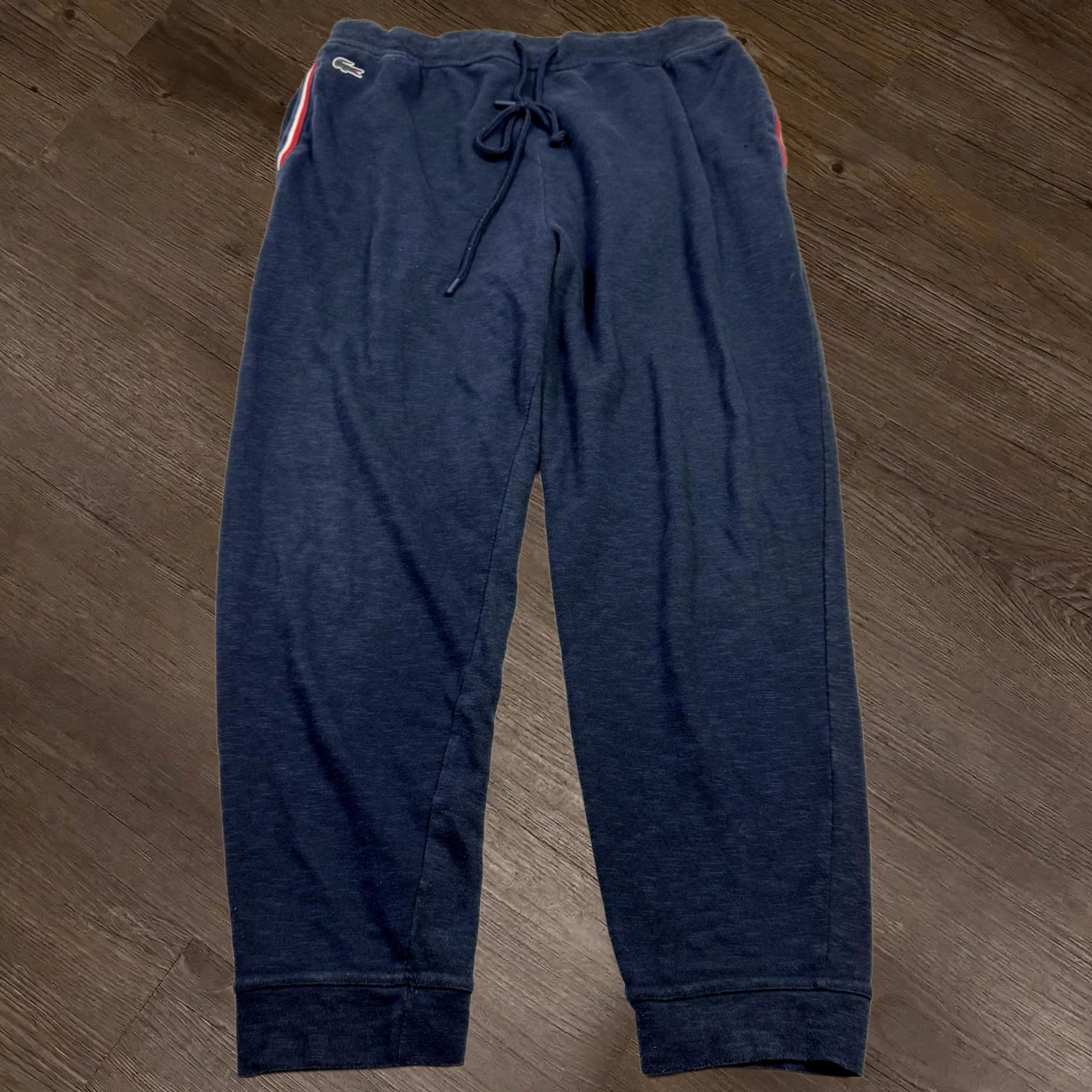 Lacoste Pants Mens 1XL Blue Jogger Sleepwear Lounge Sweatpants Cotton Blend, Men's (Size 36)