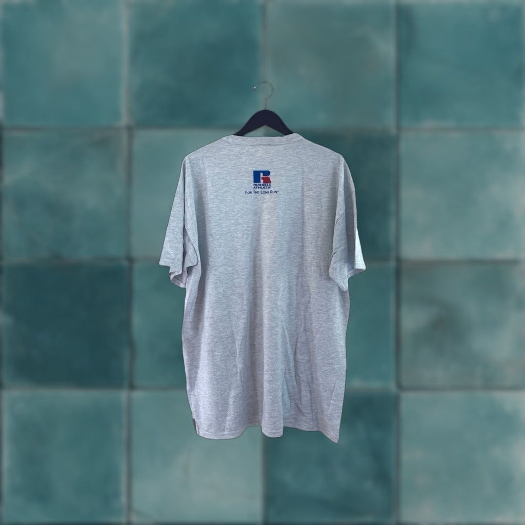 Russell Athletic VINTAGE Russell Athletic Crewneck T-Shirt Mens XL Deadstock NWT 90s Gray Cotton Blend 90s For the Long Run Mens Regular XL Shirt Size US XL / EU 56 / 4 - 1 Thumbnail