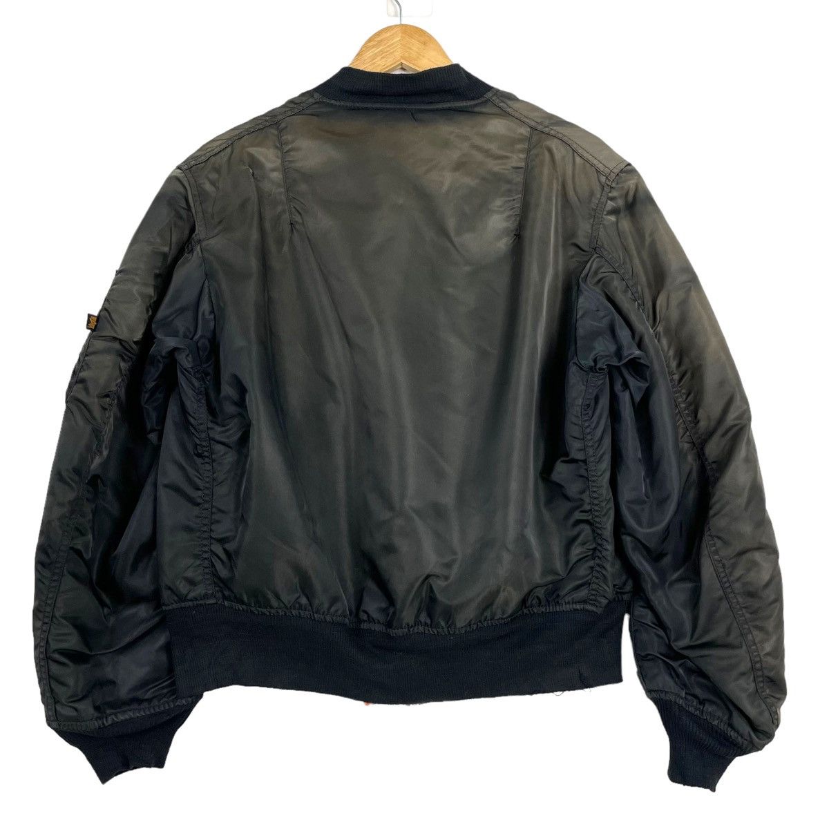 Alpha Industries × Vintage 💥80s SUNFADED BLACK ALPHA INDUSTRIES MA1 RIOT BOMBER Size US M / EU 48-50 / 2 - 9 Thumbnail