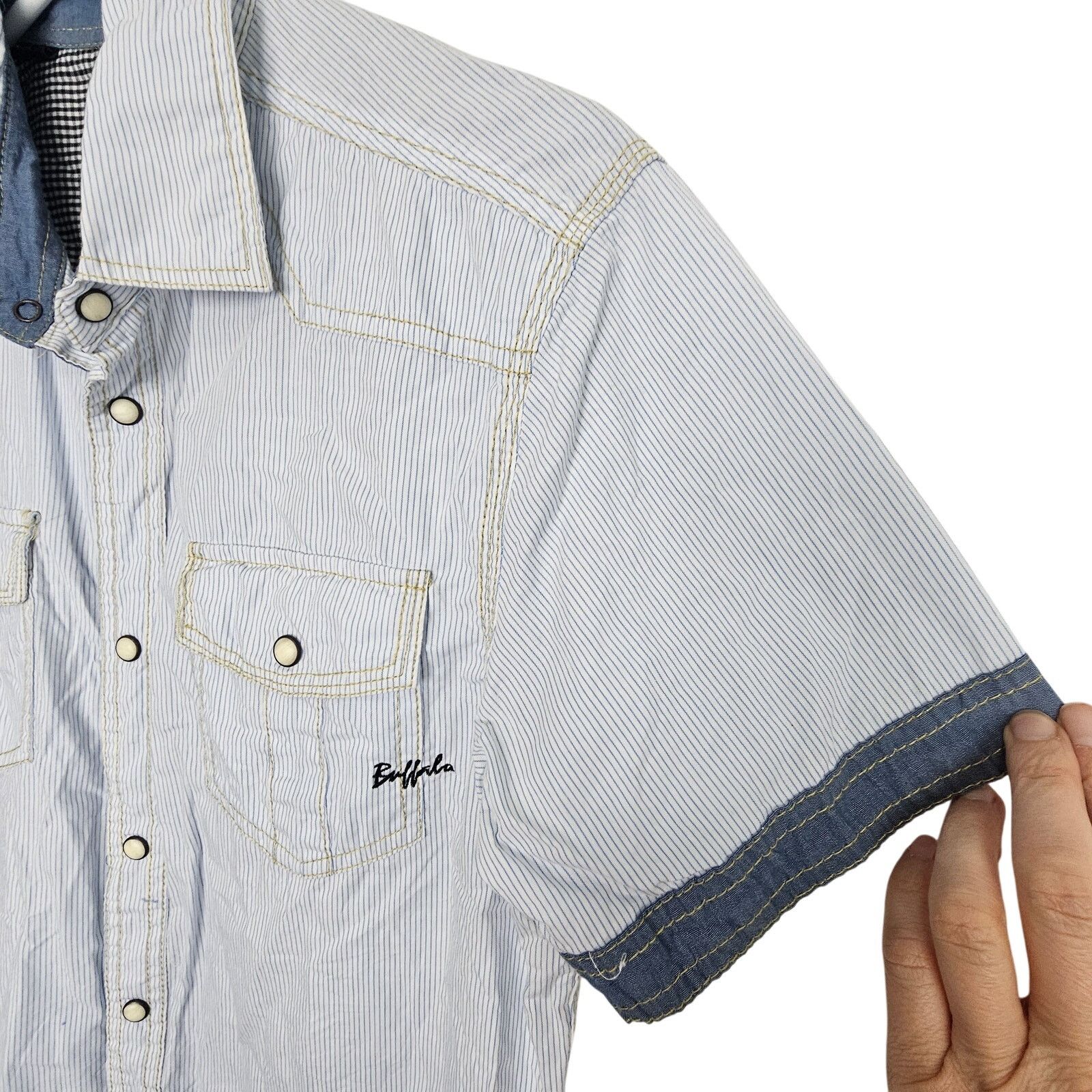 Buffalo David Bitton Buffalo David Bitton Men Striped Western Shirt Snap S Cowboy Size US S / EU 44-46 / 1 - 4 Thumbnail