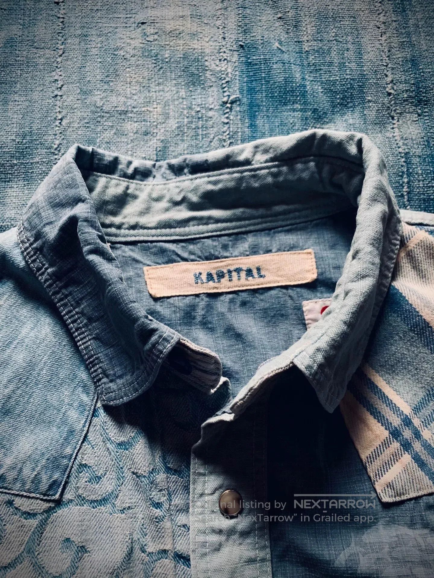 Kapital Kapital Veggie Dye Patchwork Denim Shirt. Size US L / EU 52-54 / 3 - 3 Thumbnail