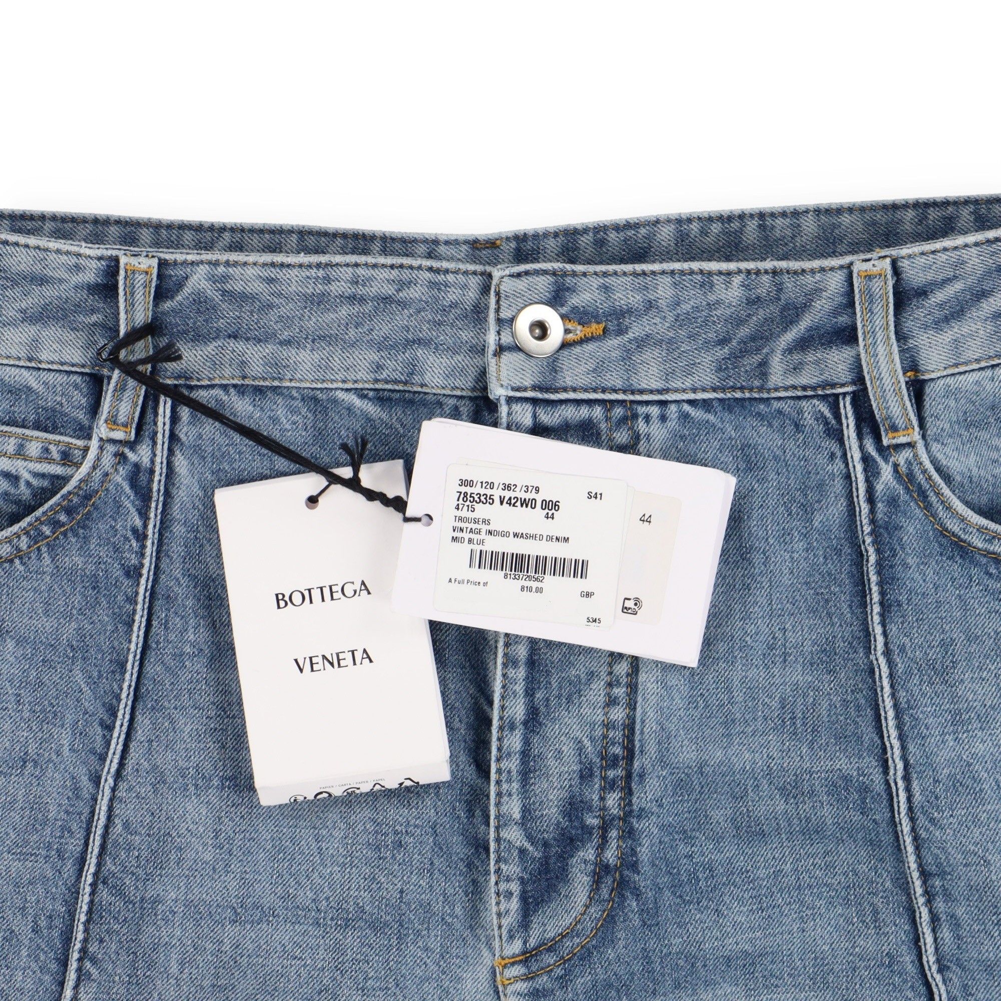 Bottega Veneta Light Blue Curved Shape Cropped Jeans Size 30" / US 8 / IT 44 - 8 Thumbnail