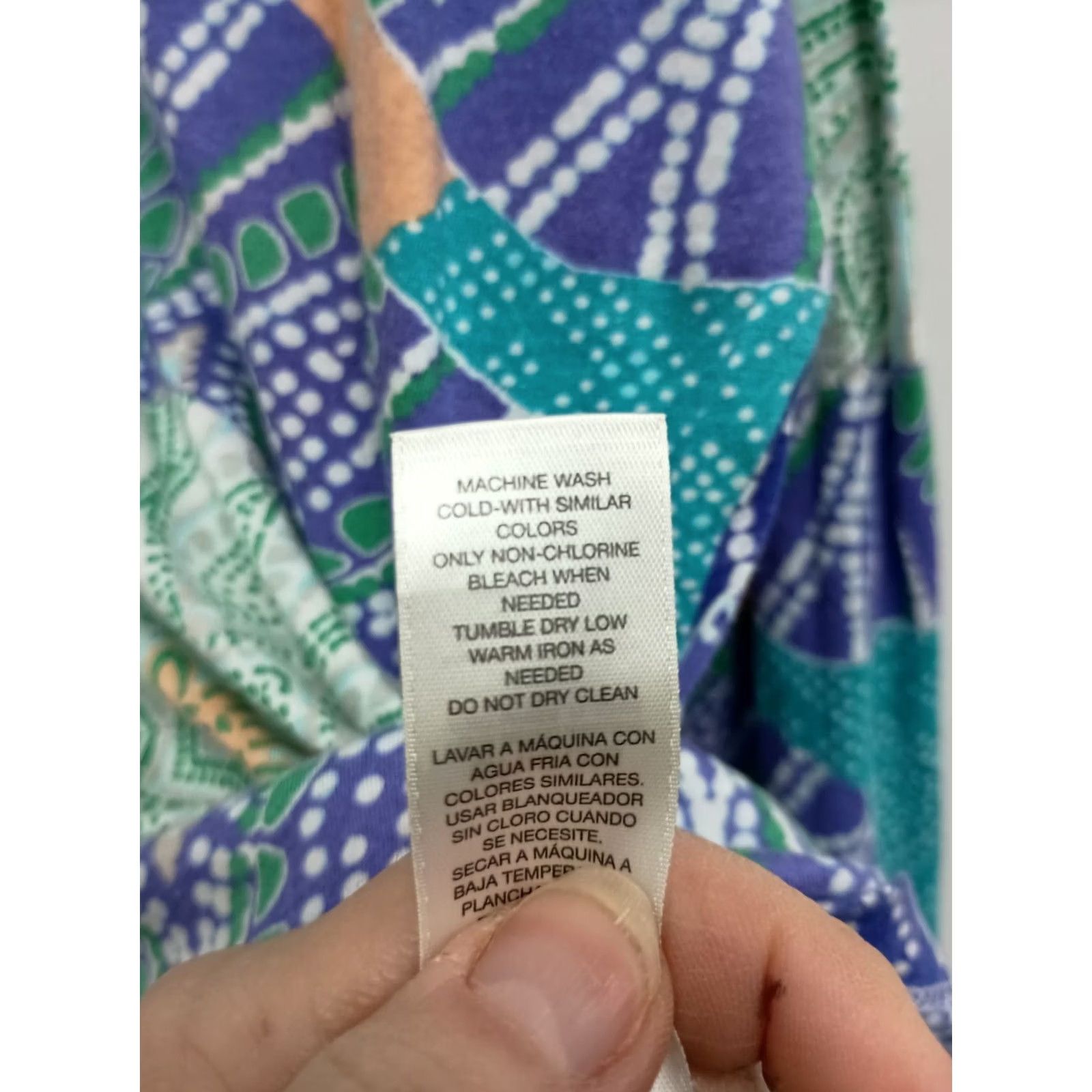 Vintage Chicos Womens Wearable Art Top Medium Blue Abstract 3/4 Sleeve Pullover Casual Shirt Womens Art Top 3/4 Sleeve Blue Pullover Casual Chico's Size M / US 6-8 / IT 42-44 - 5 Thumbnail